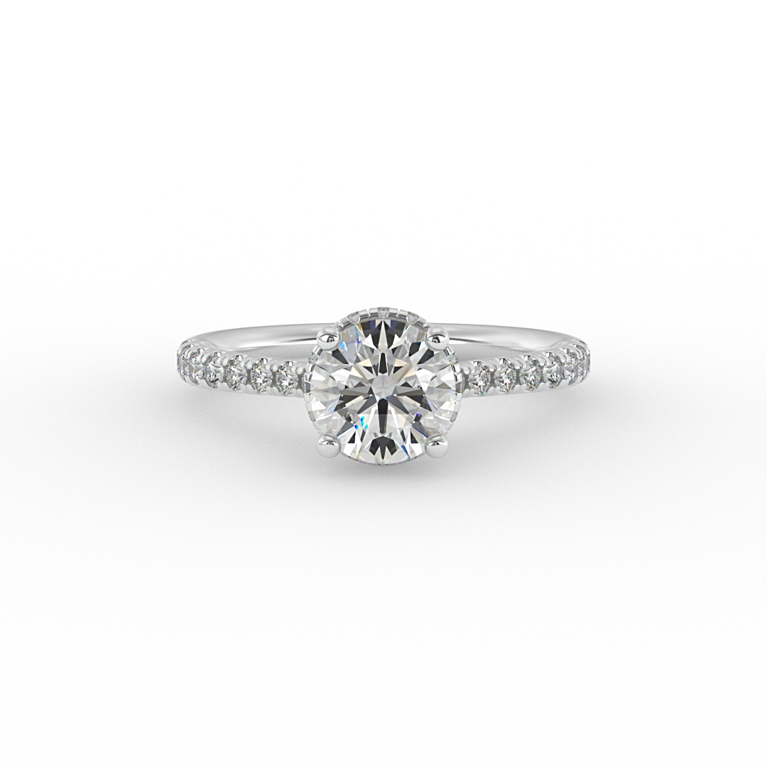 Amora Hidden Halo Engagement Ring