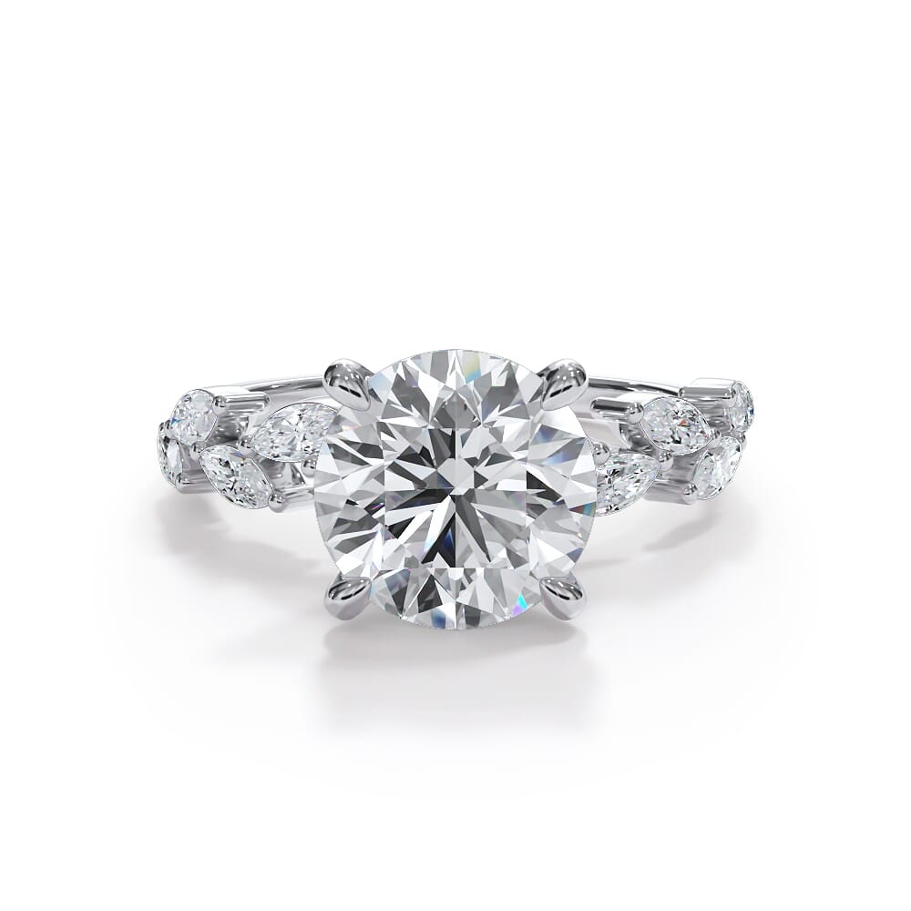 Sylva Angled Marquise Diamond Engagement Ring