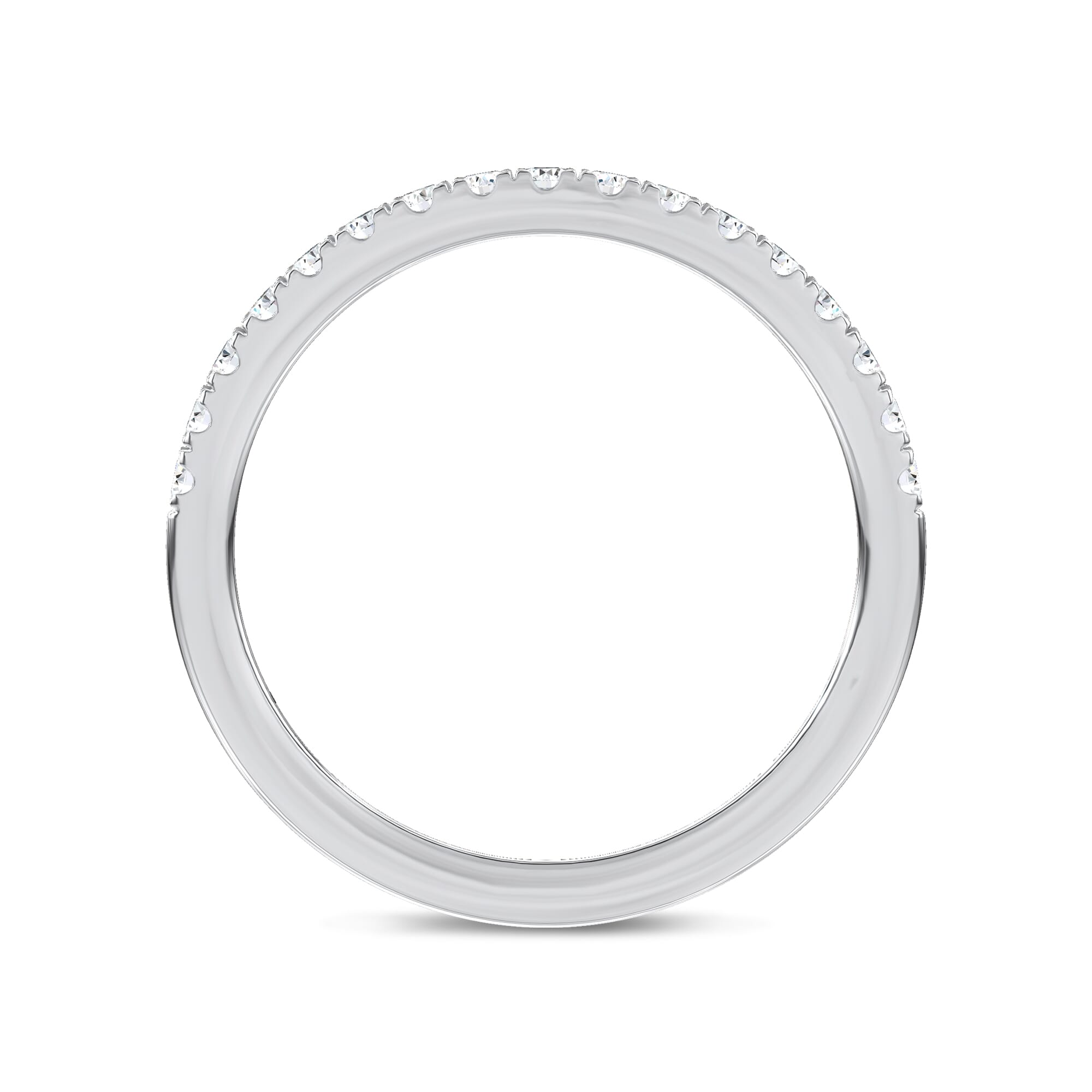 Classic Contoured Pave Band by Christian Siriano