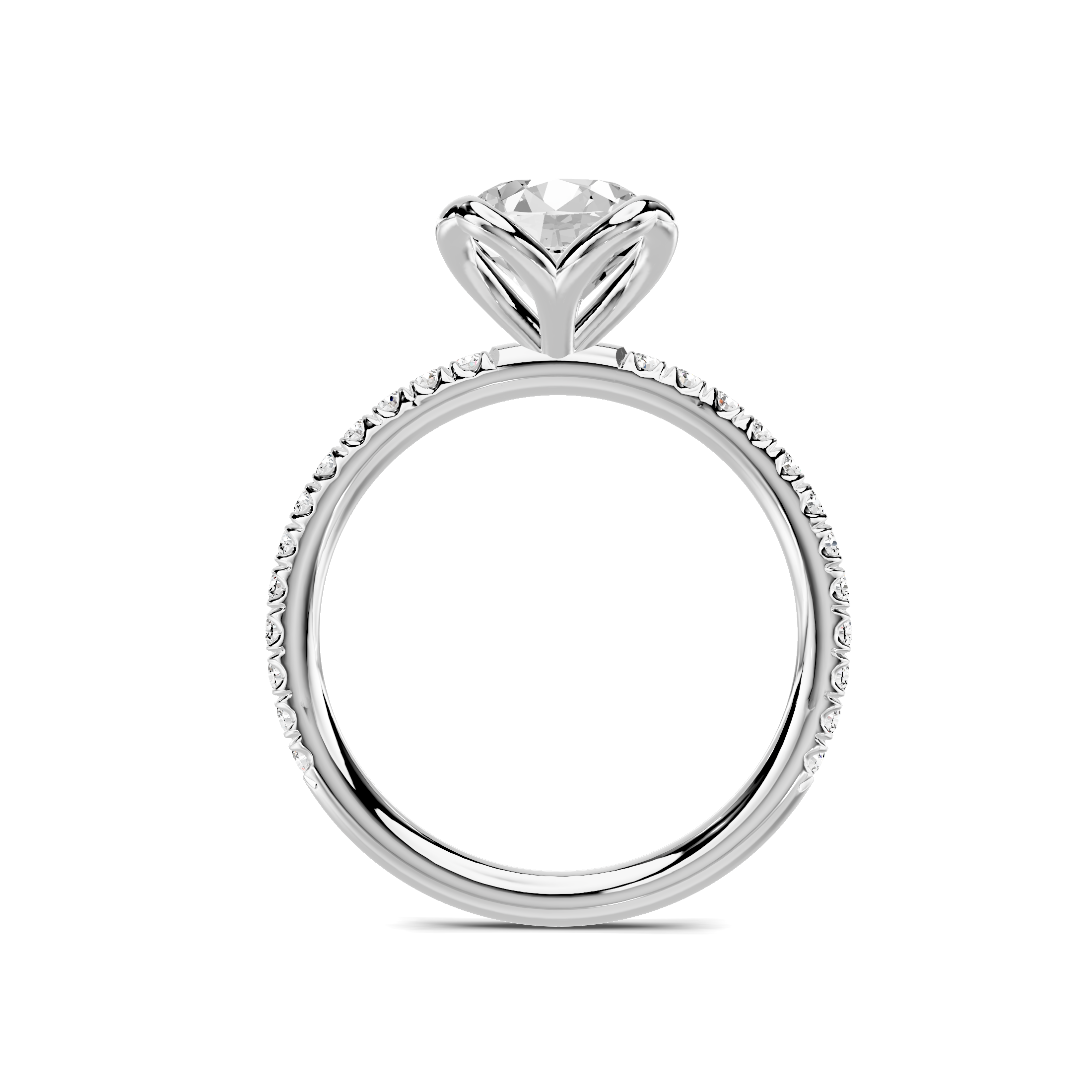 Petra Tulip Pave Engagement Ring