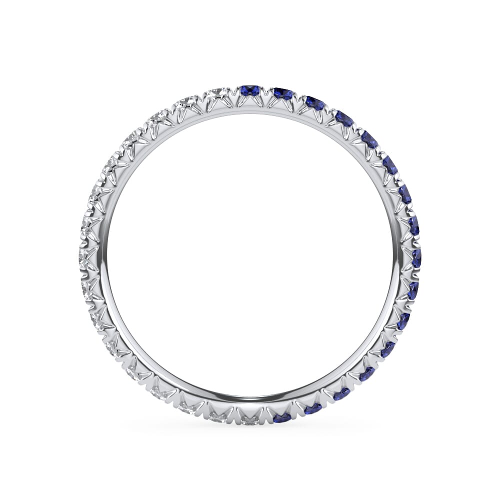 Dual Harmony Sapphire and Diamond Eternity Band