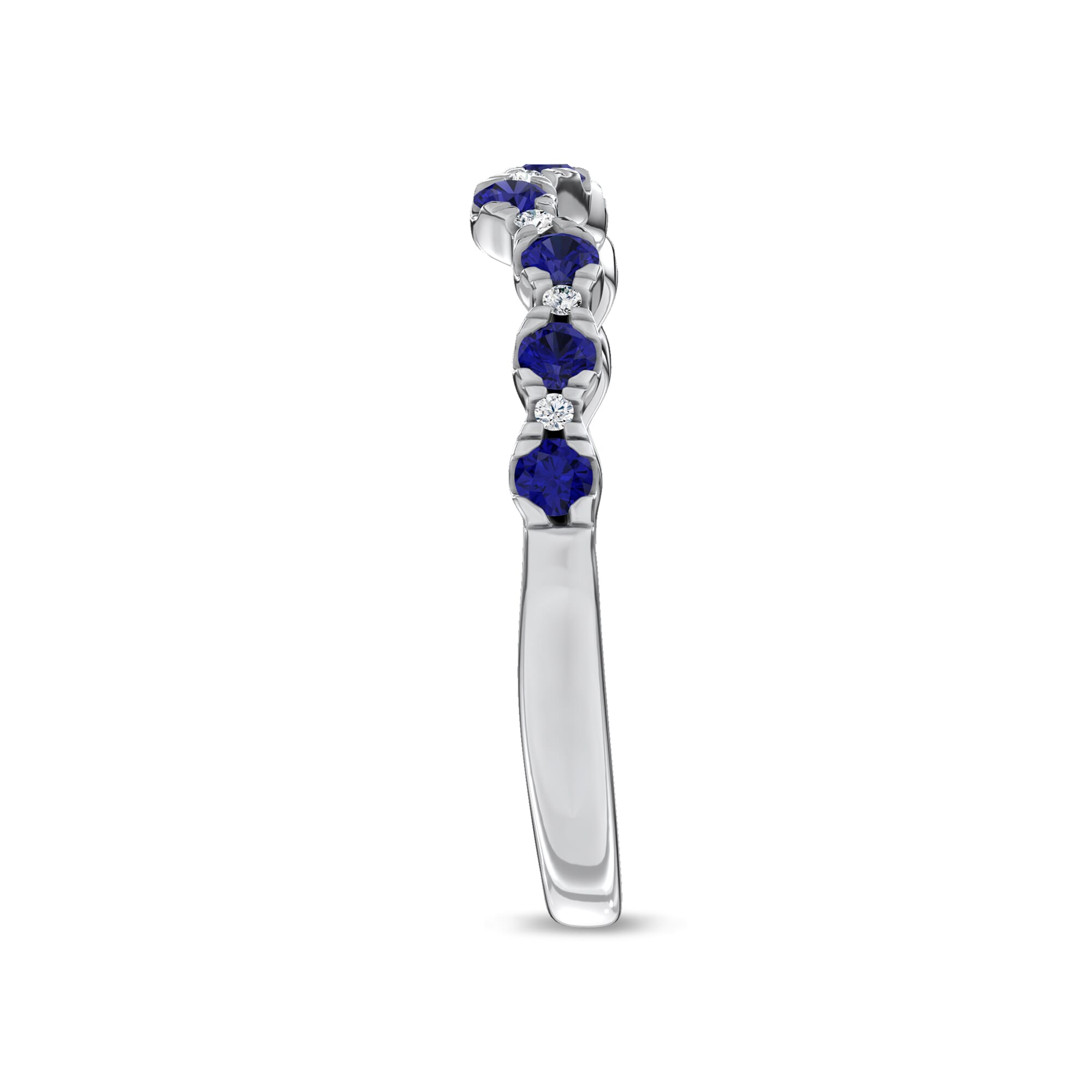 Nocturne Sapphire and Diamond Band by Christian Siriano