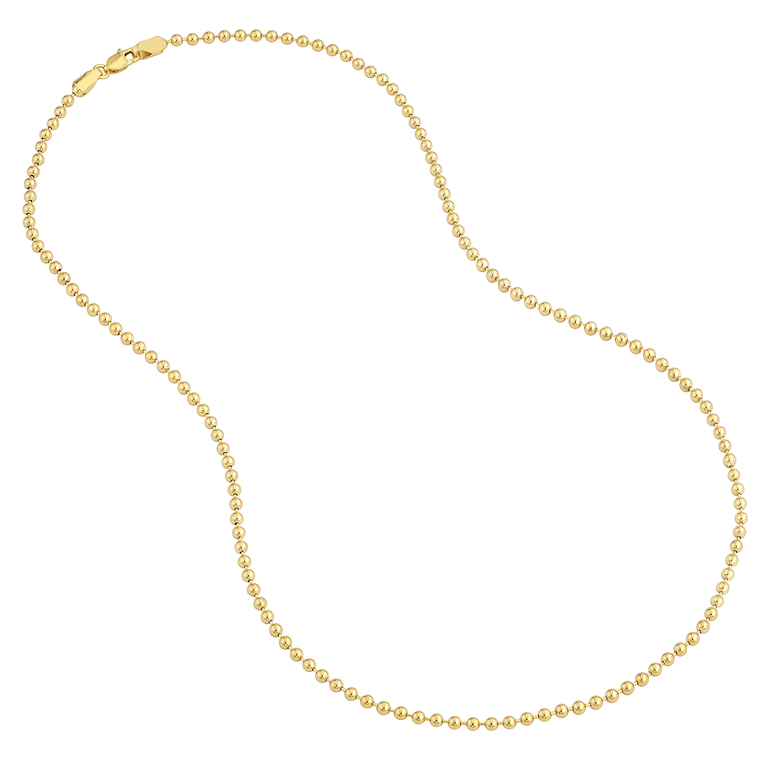 Ball Chain Gold Necklace (2.5mm)