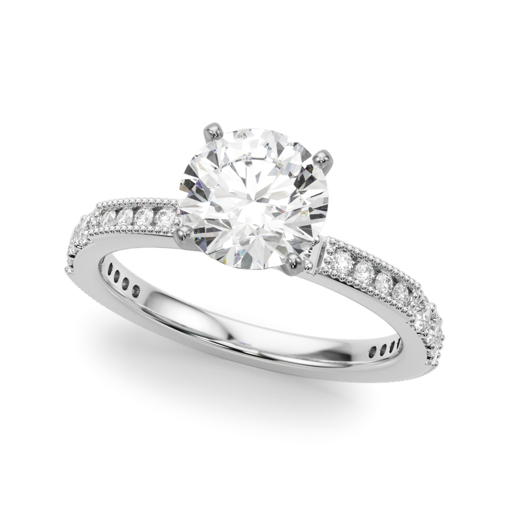 Capucine Milgrain Channel Engagement Ring