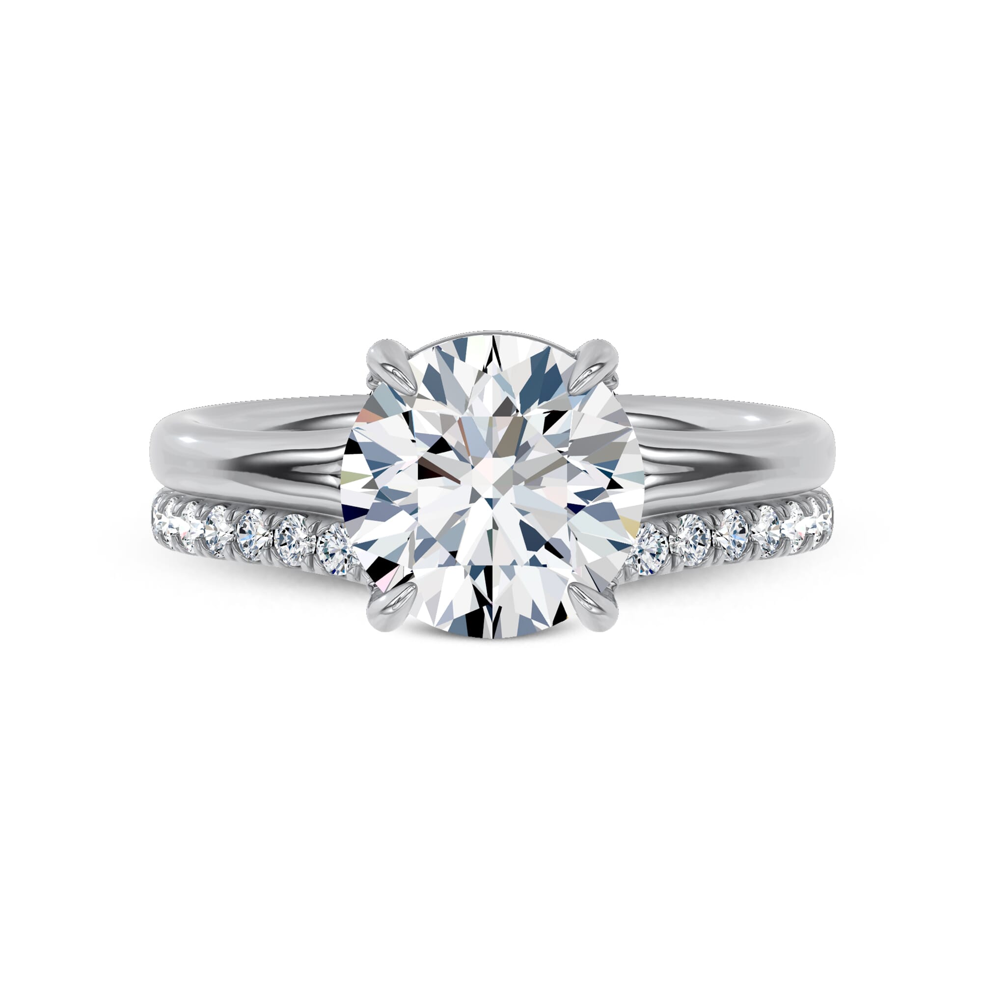 Marcelle Contoured Pave Diamond Band