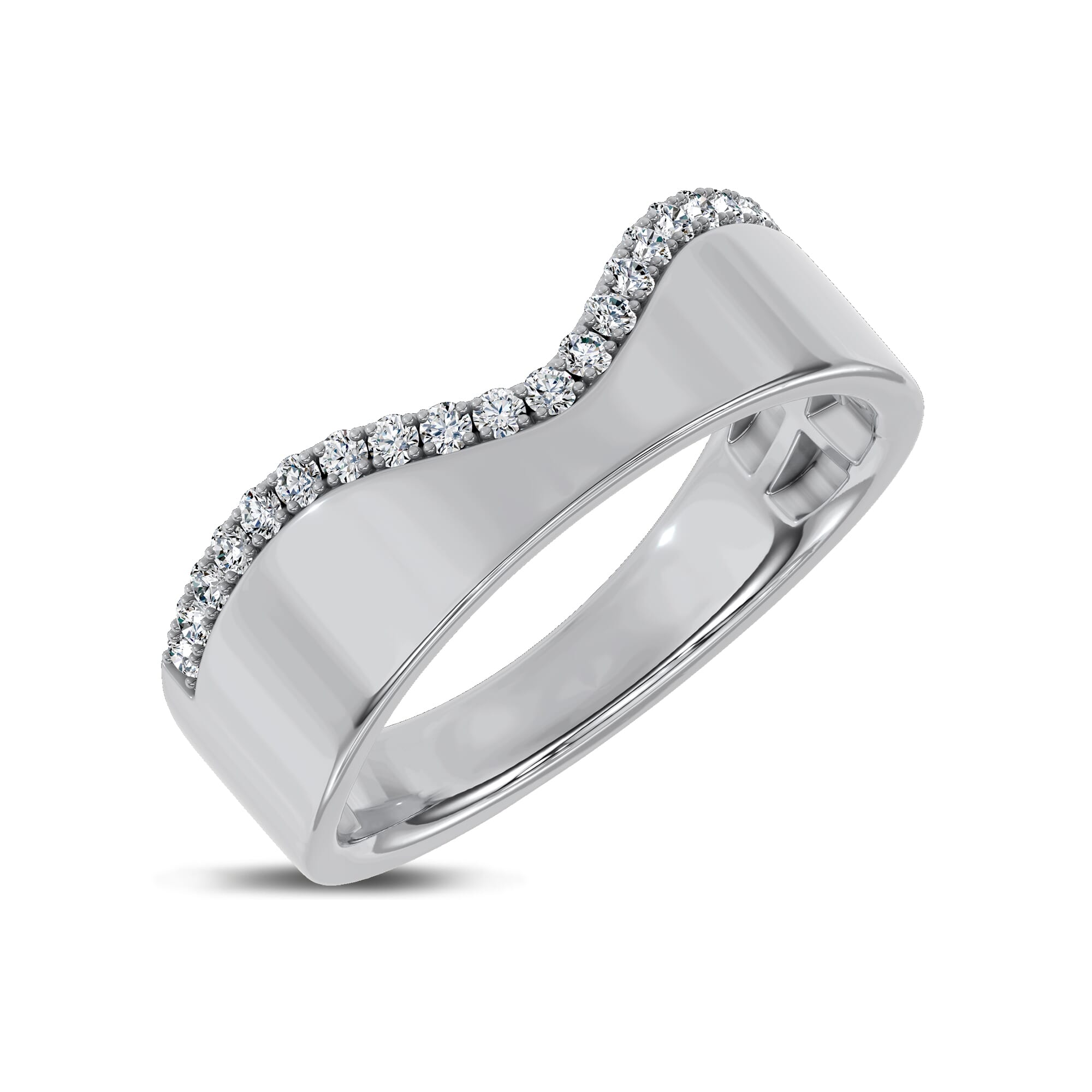 Costa Wide Pave Diamond Band