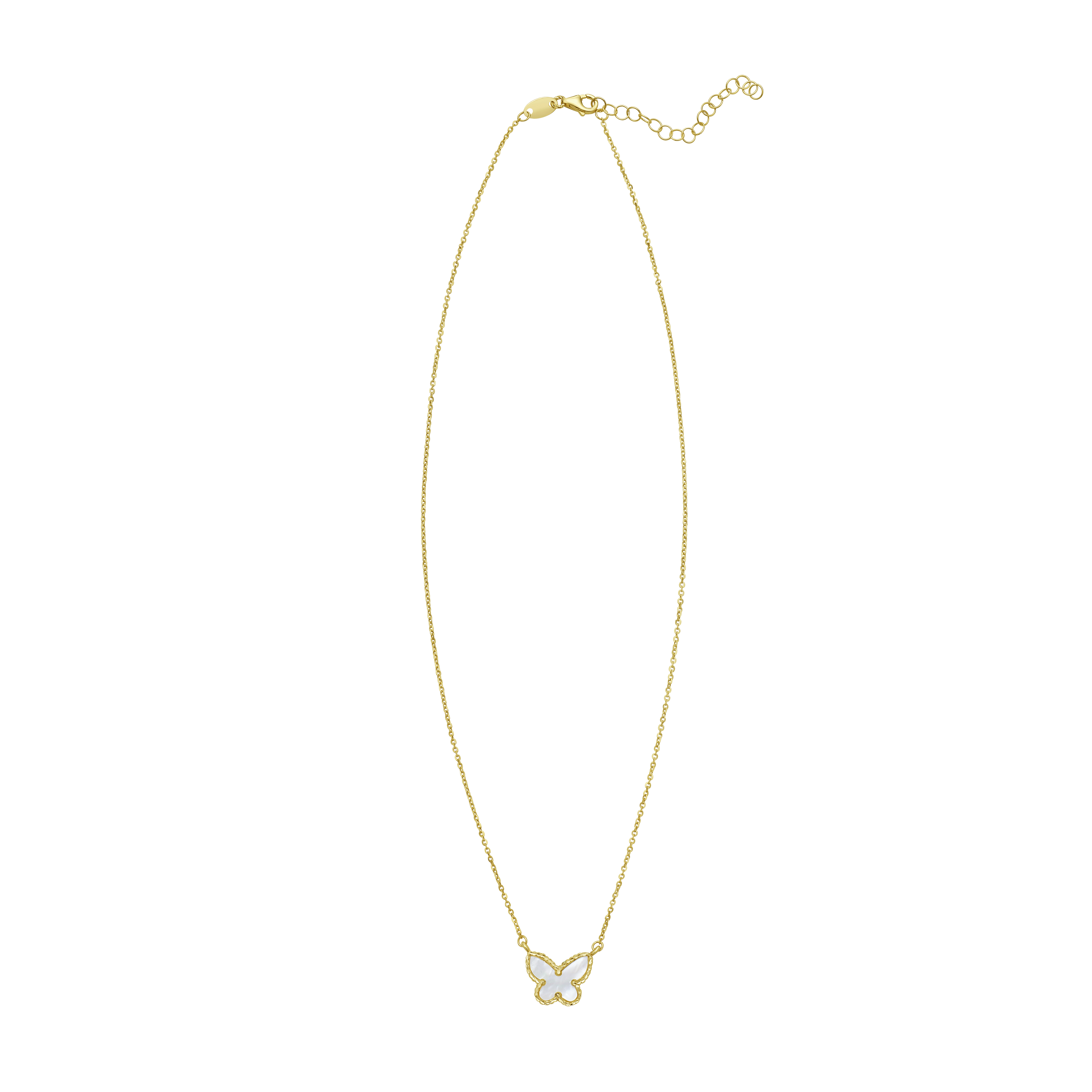 Butterfly Mother Of Pearl Necklace