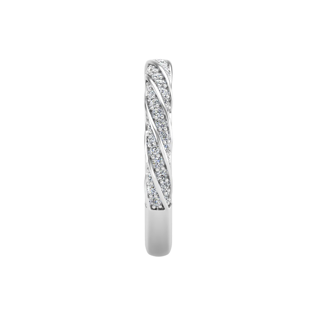 Rosa Spiral Pave Band