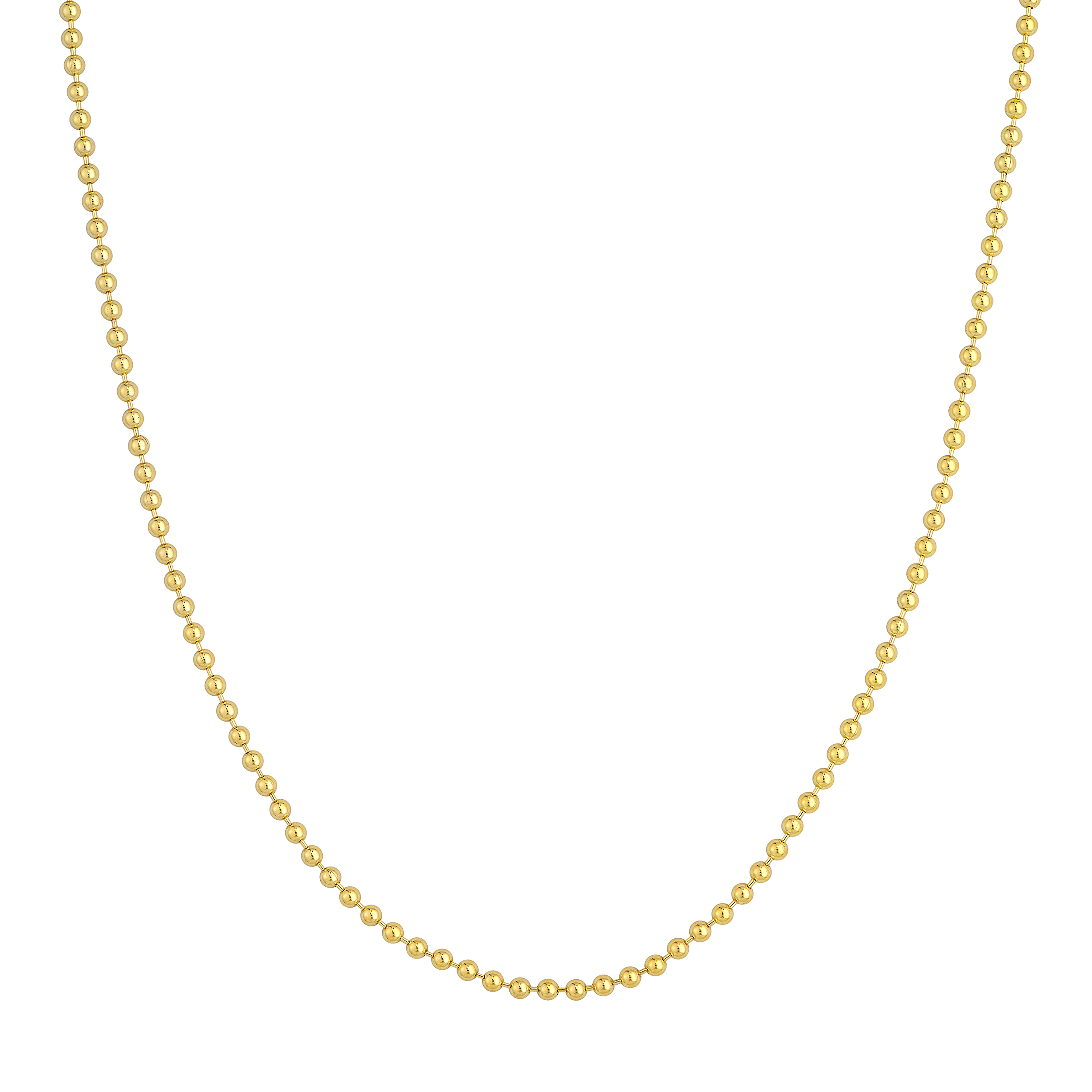 Ball Chain Gold Necklace (2.5mm)