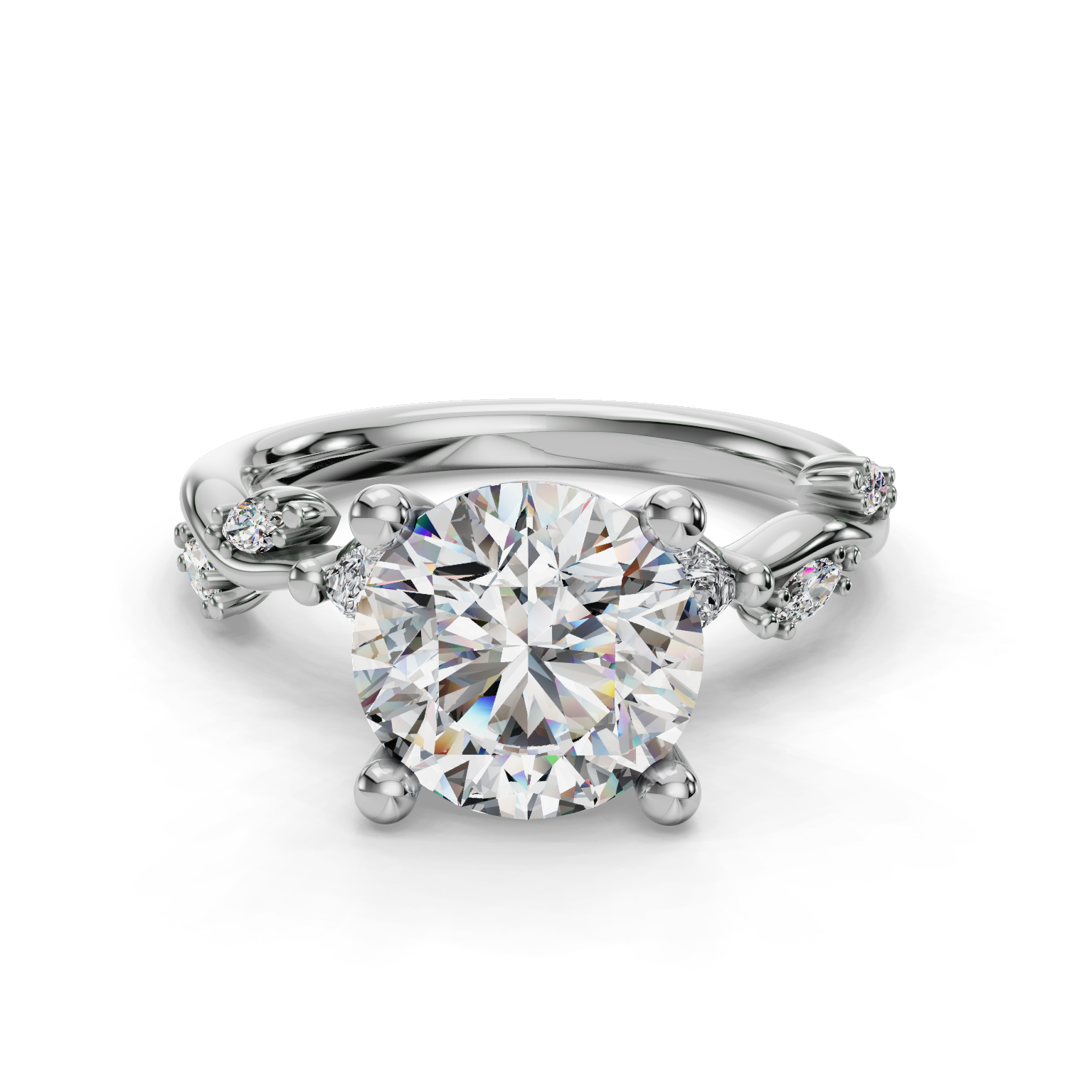 Florayne Vine Diamond Engagement Ring