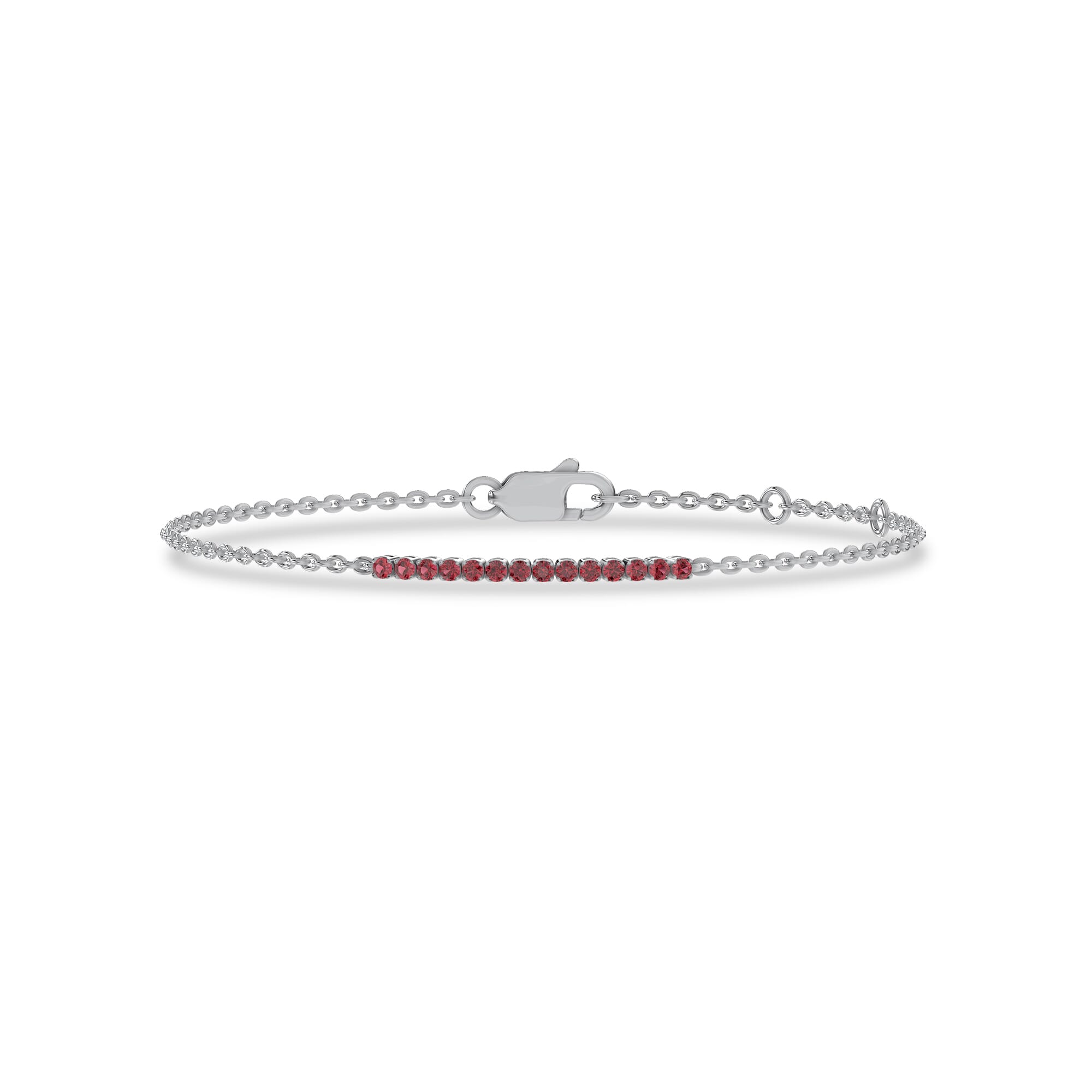 Petite Lab Ruby Tennis Chain Bracelet (0.60 ct. tw.)
