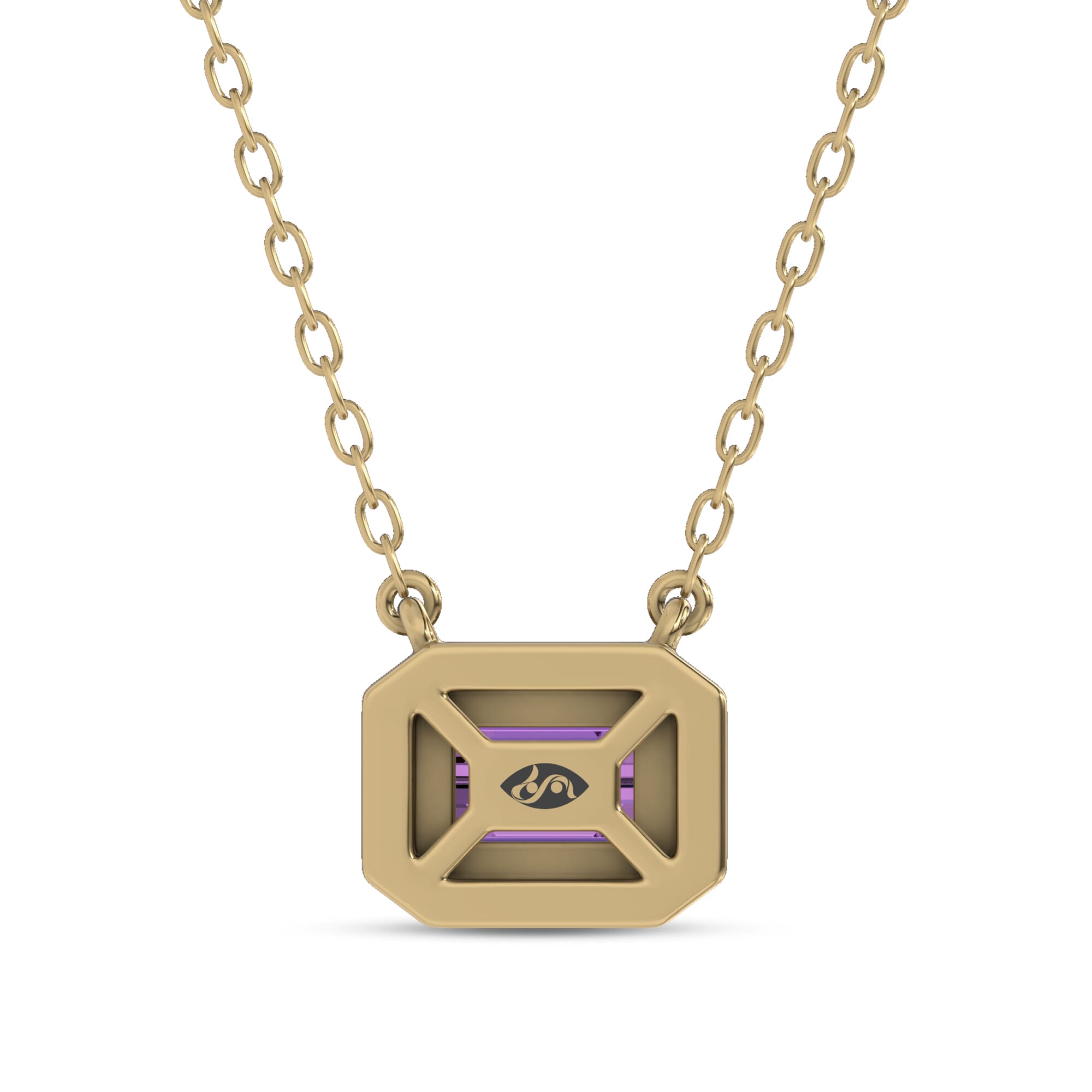 Amethyst Ceramic Emerald-Cut Necklace By Christian Siriano