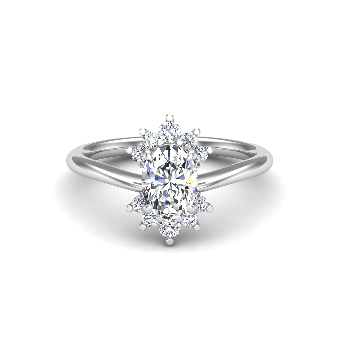 Tatum Half Halo Engagement Ring