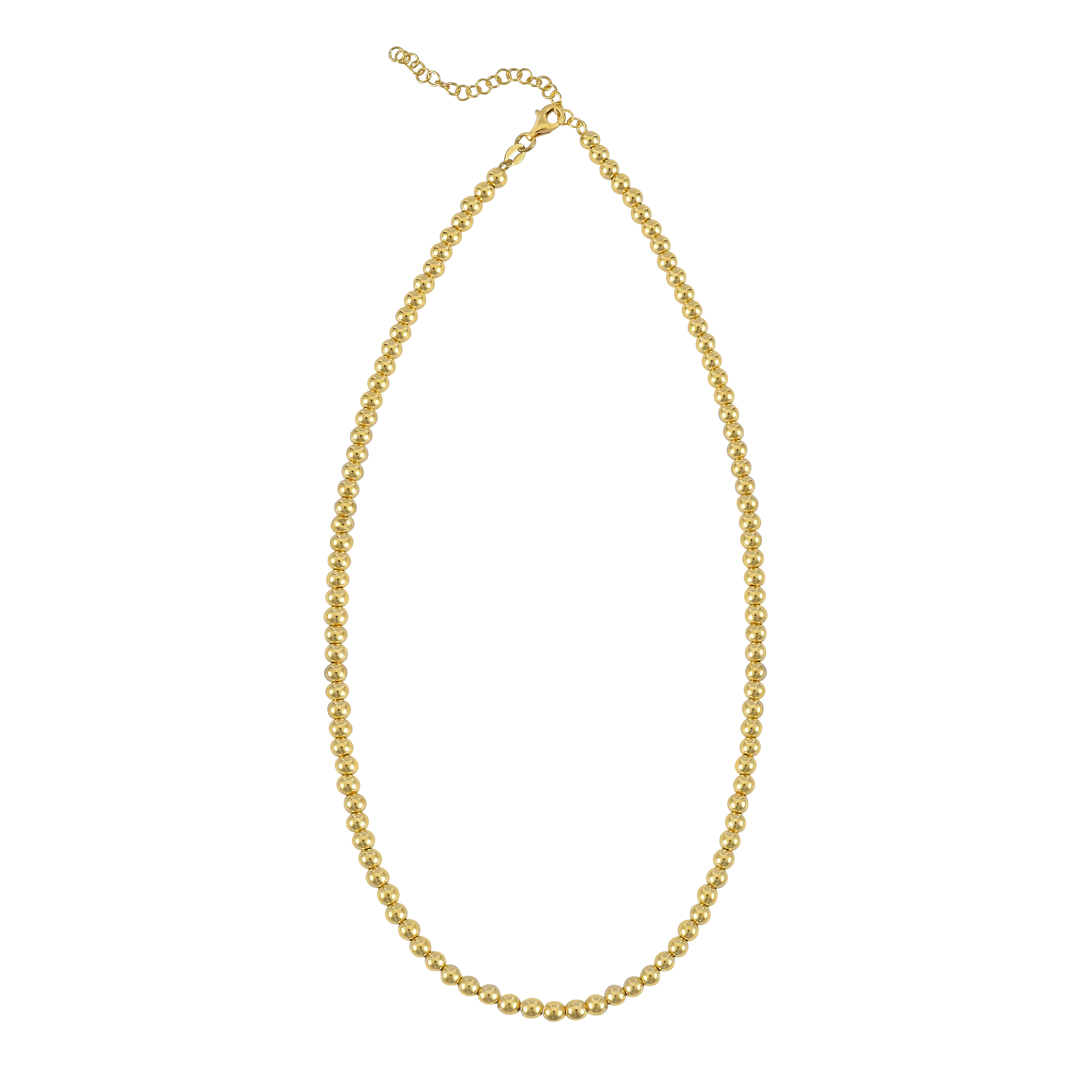 Gold Bead Necklace (4mm)