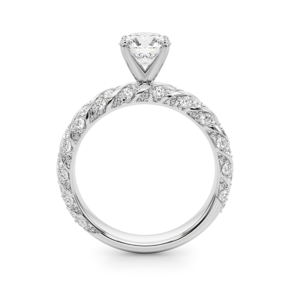 Aurorite Swirl Inspired Diamond Engagement Ring