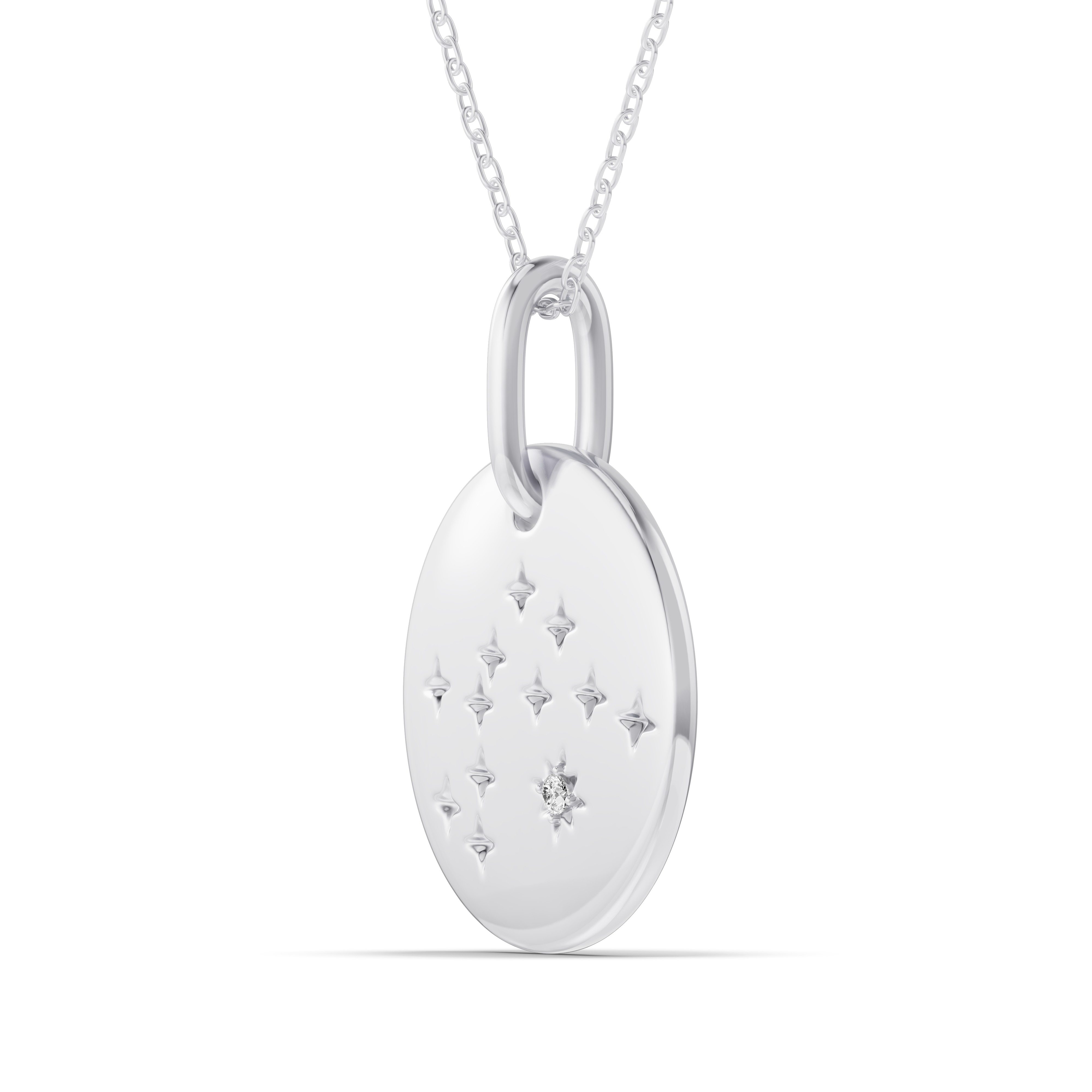 Aquarius Zodiac Constellation Medallion Necklace