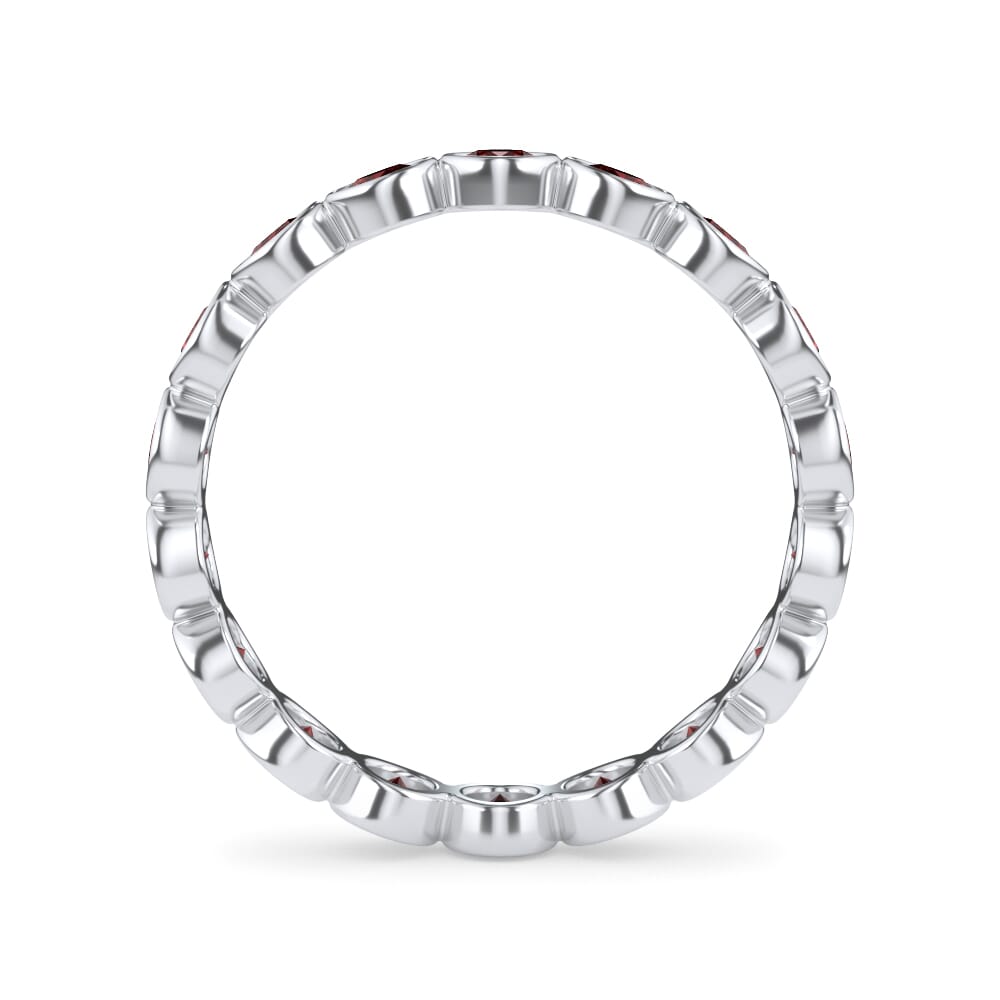 Ruby Bezel Eternity Ring