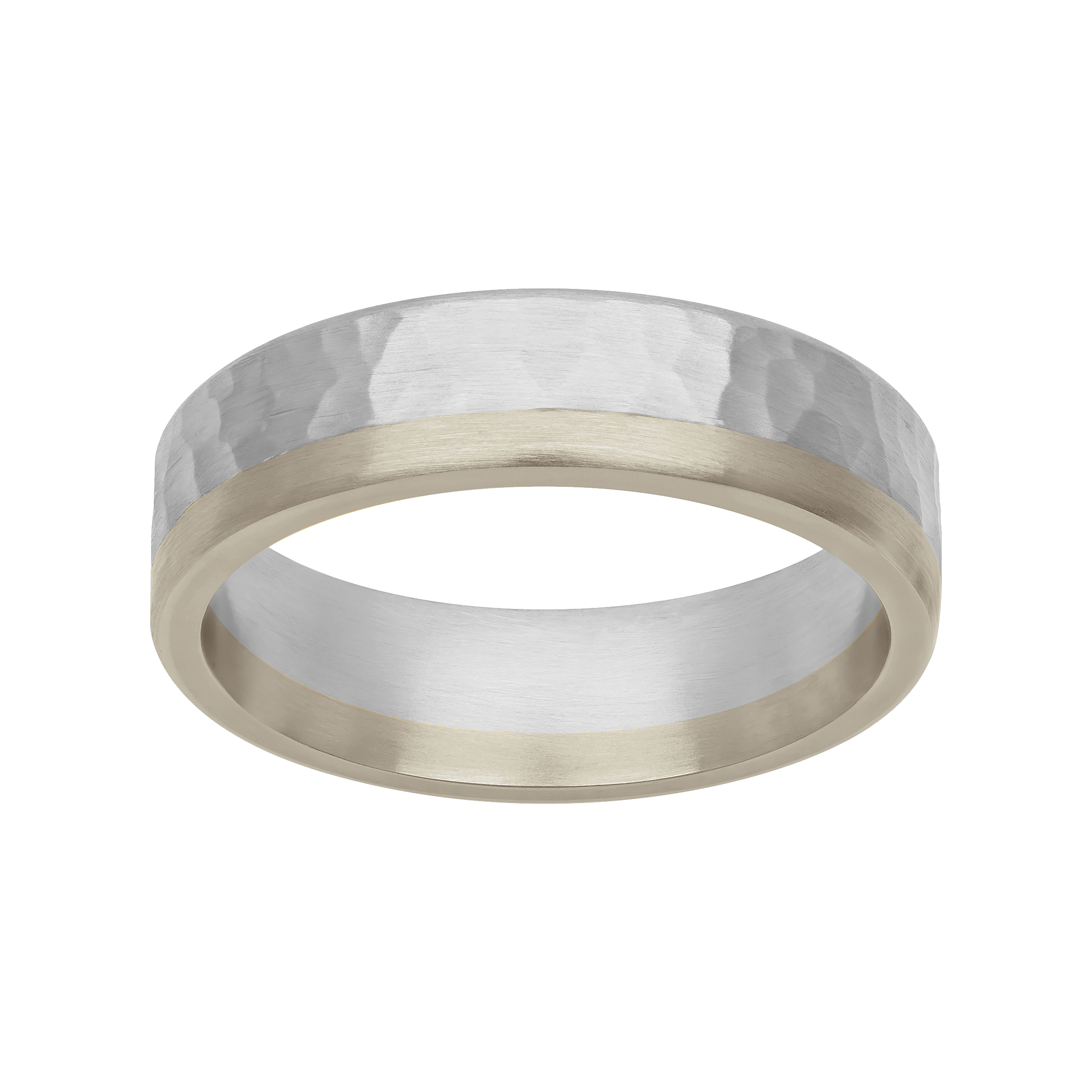 Two-Tone Hammered Finish Fusion Band (6mm)