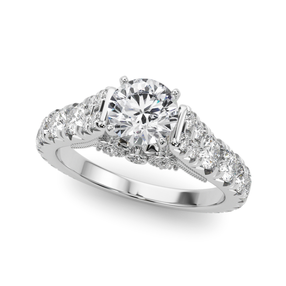Brie Pave Diamond Engagement Ring
