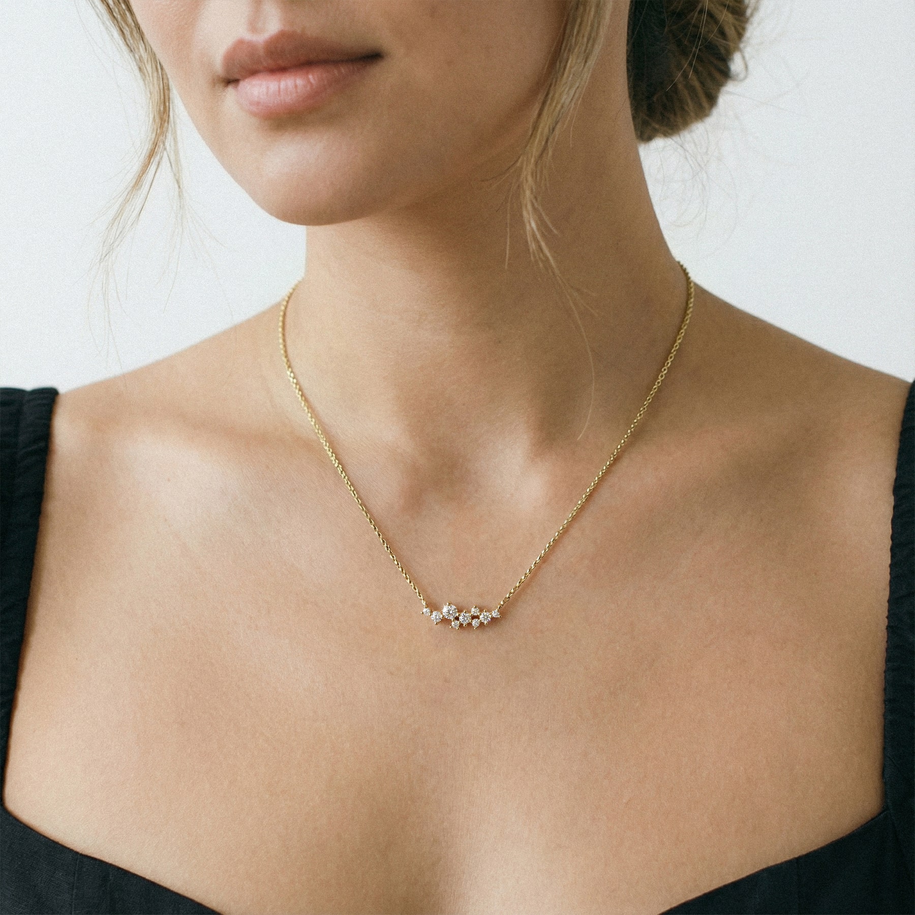 Starry Cluster Lab Diamond Necklace