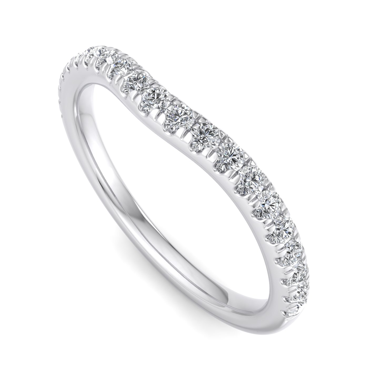 Sylvie Curved Pave Band