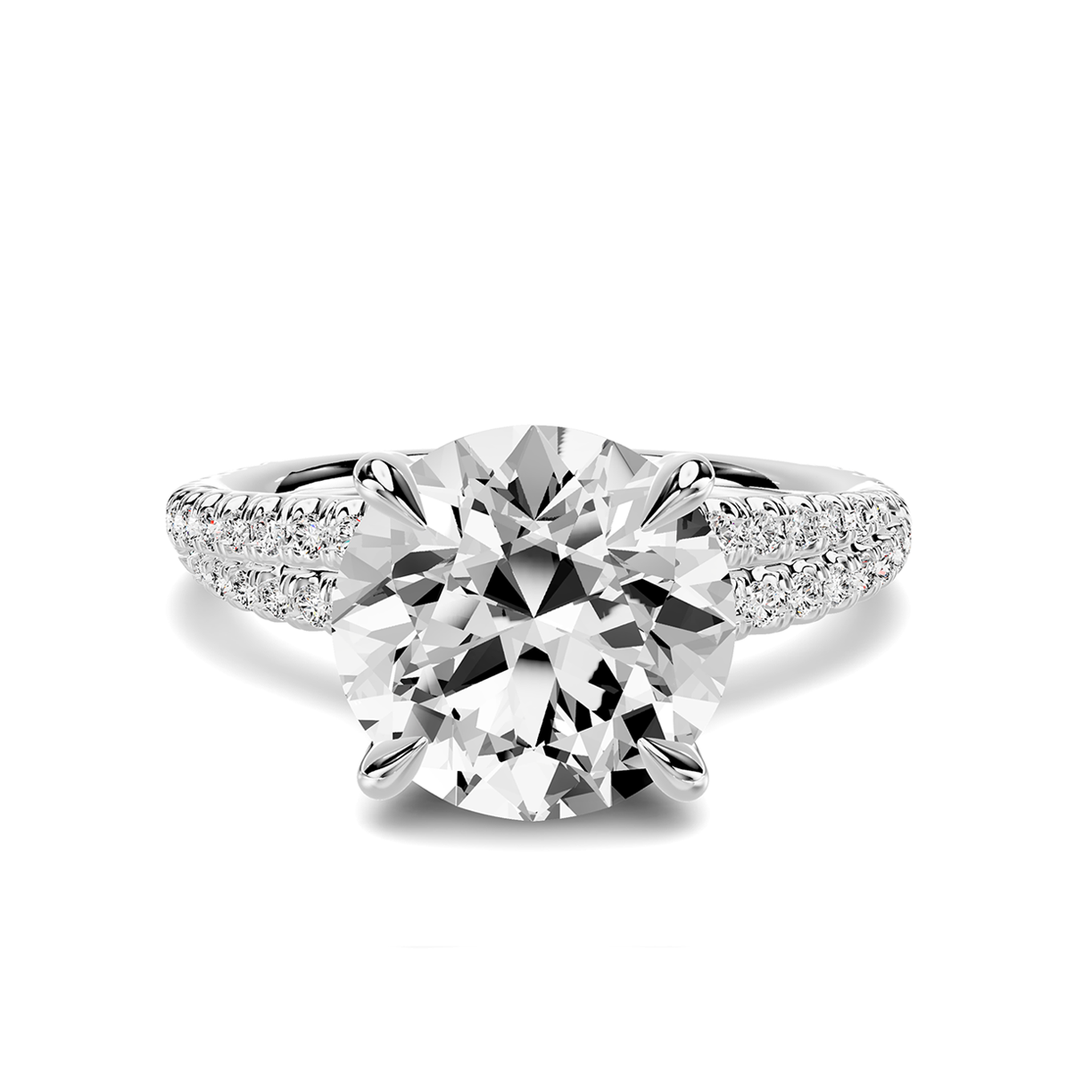 Avalon Double Pave Crossover Engagement Ring