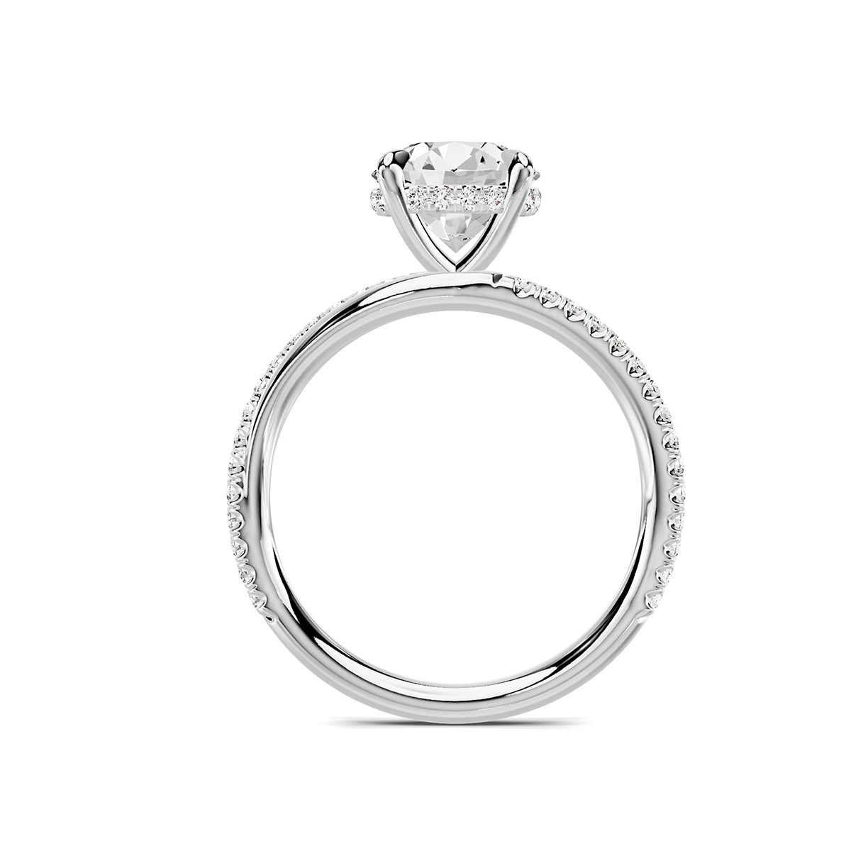 Avalon Pave Crossover Engagement Ring
