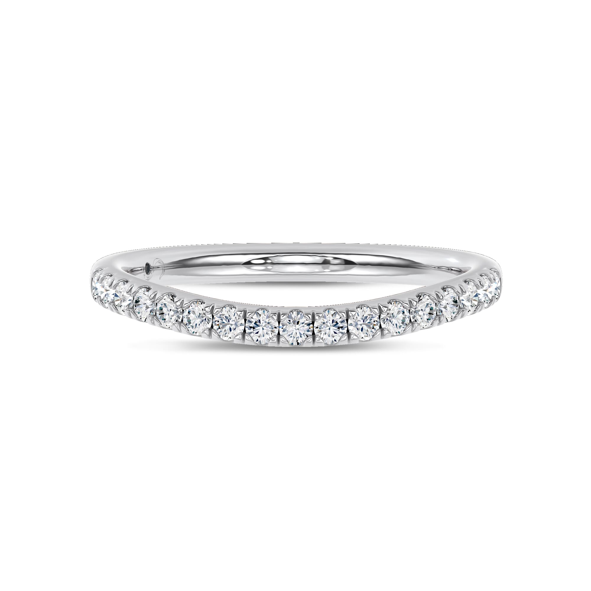 Classic Contoured Pave Band by Christian Siriano