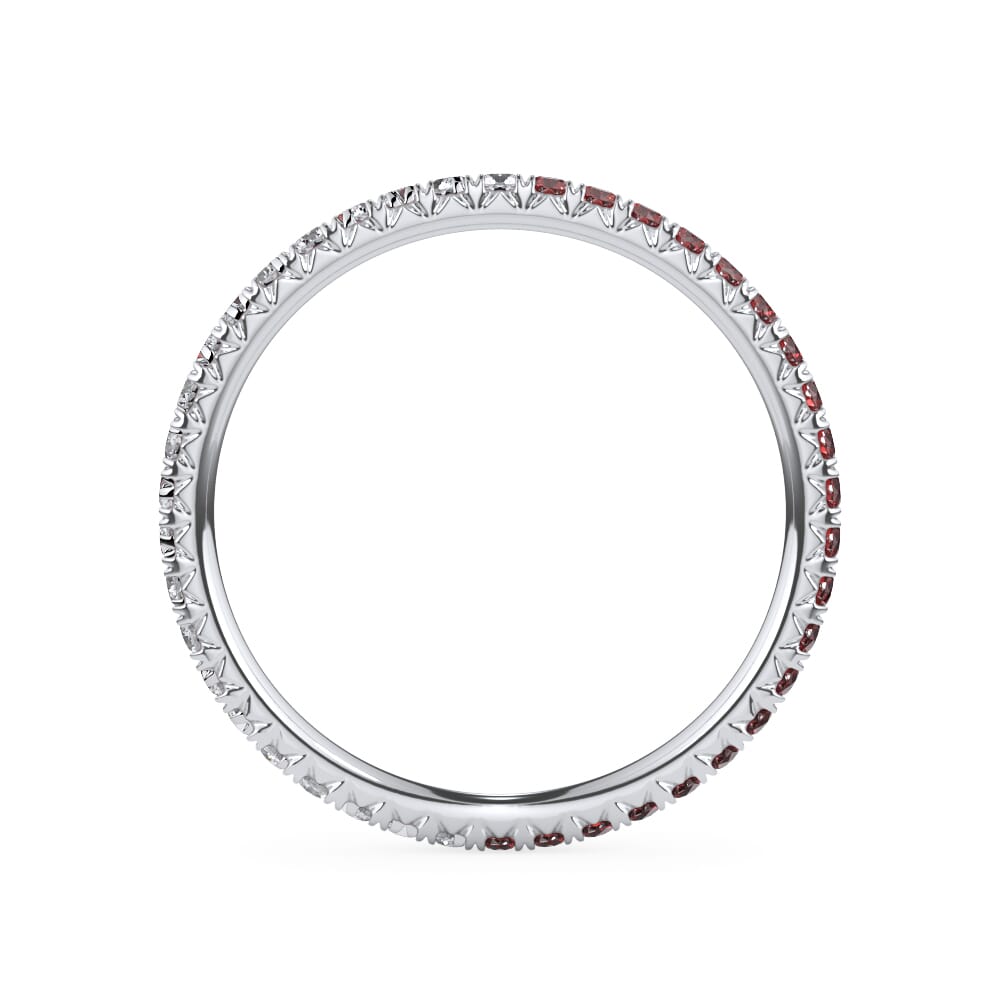 Dual Harmony Ruby and Diamond Eternity Band