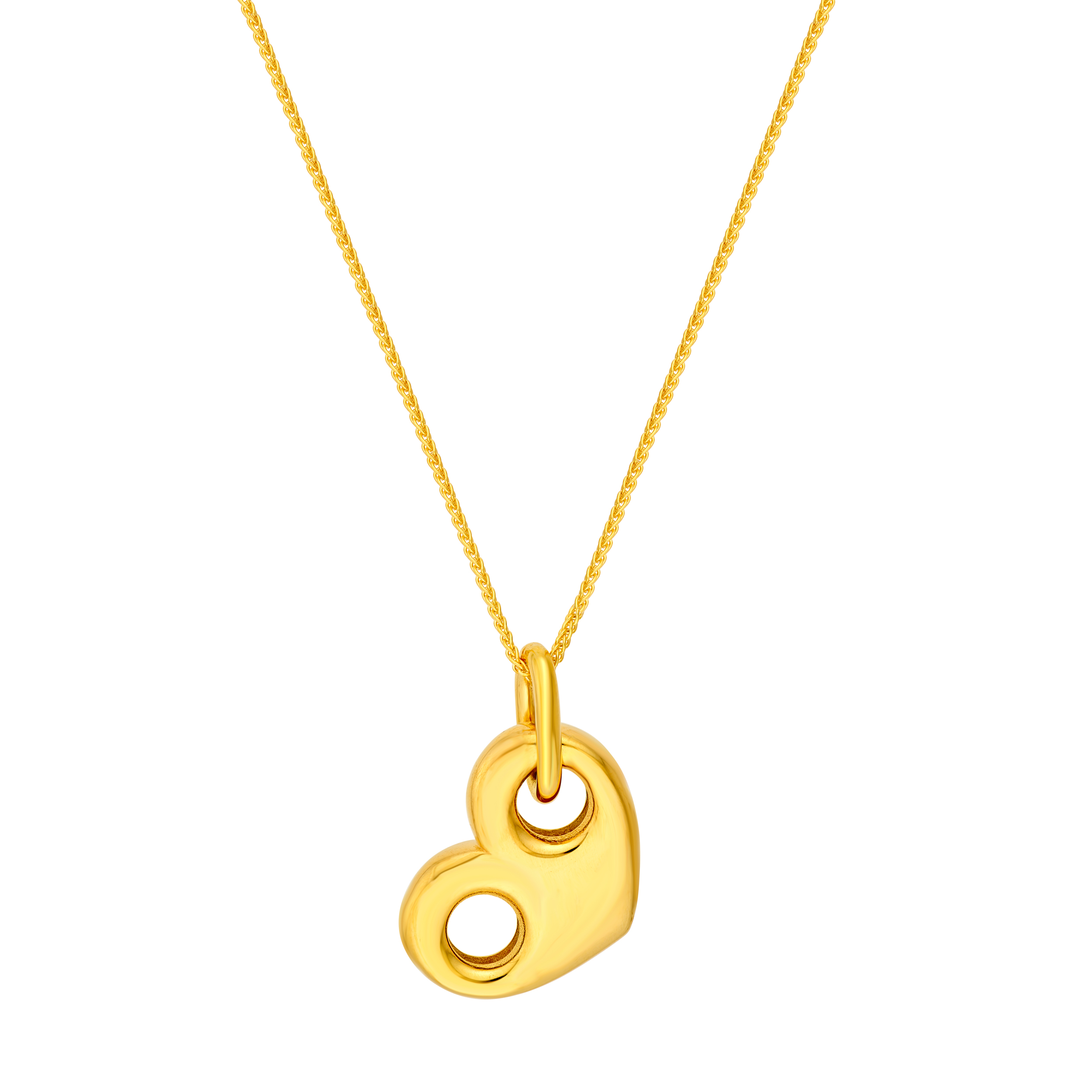 Mariner Heart Gold Necklace