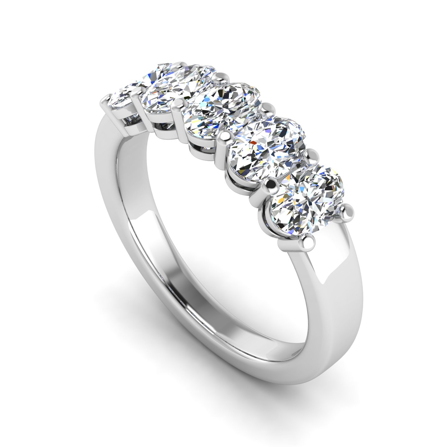 Briar 5 Stone Shared Prong Anniversary Band