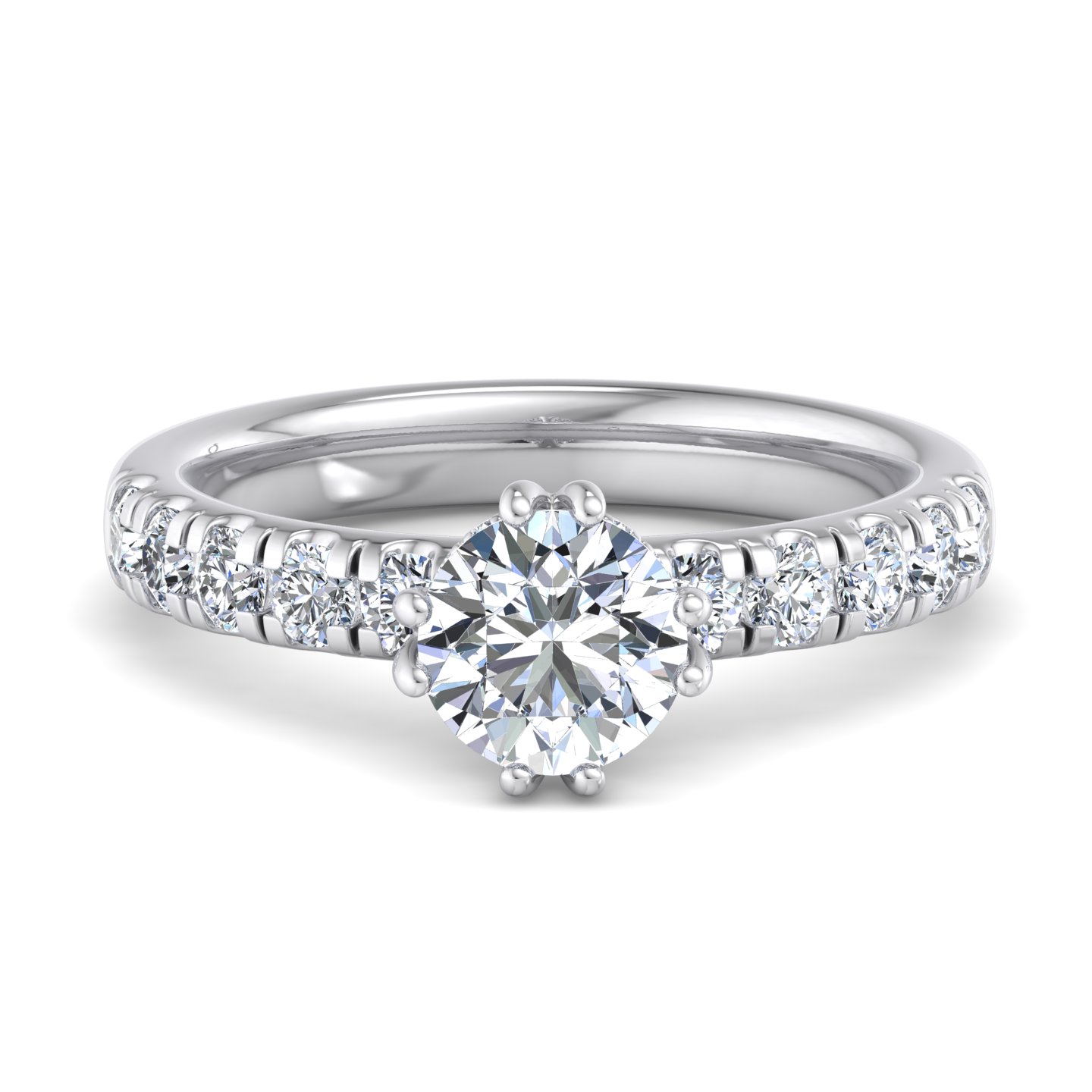 Antonella Double-Prong Hidden Halo Engagement Ring