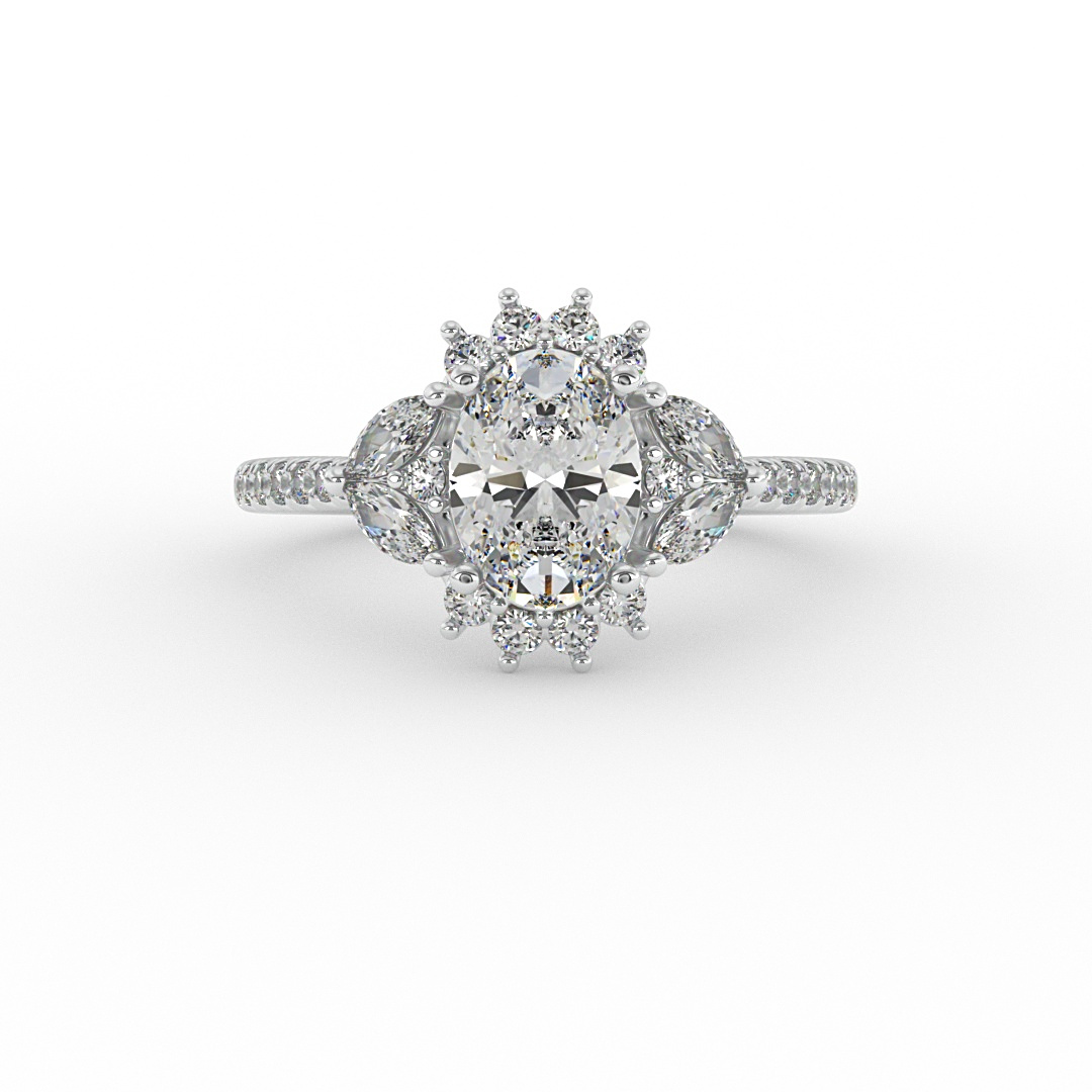 Celeste Halo Engagement Ring