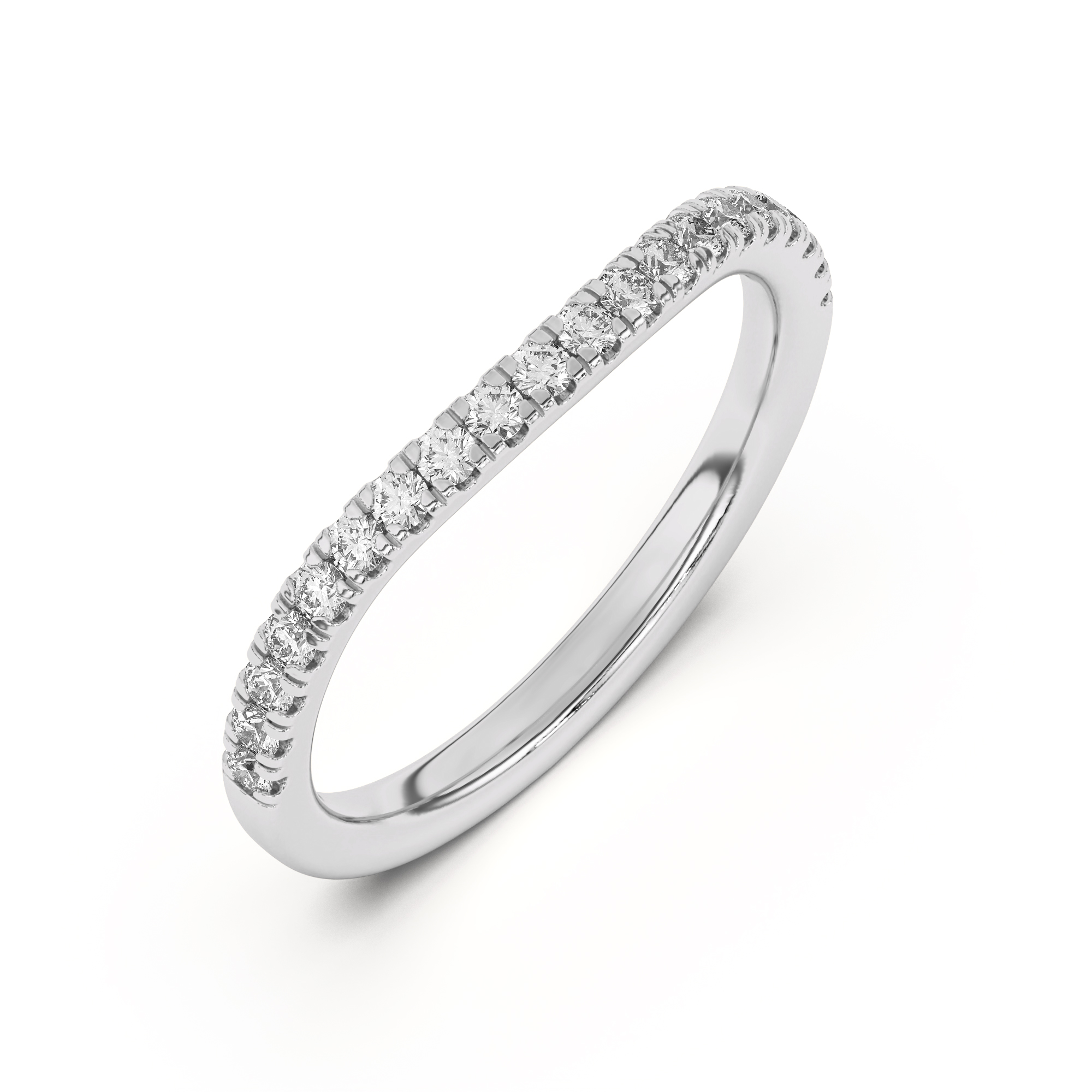 Sue Curved Pave Band