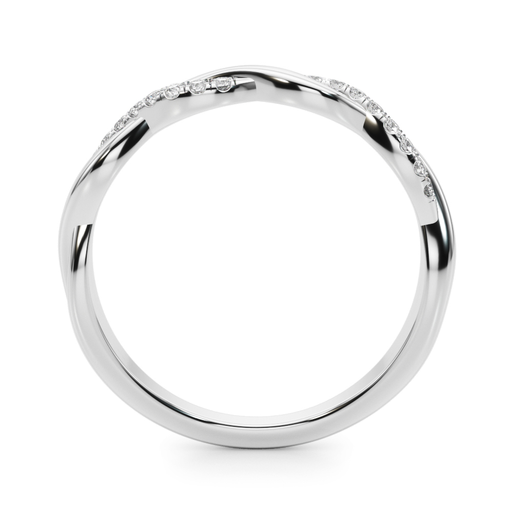 Ailee Braided Pave Diamond Wedding Band