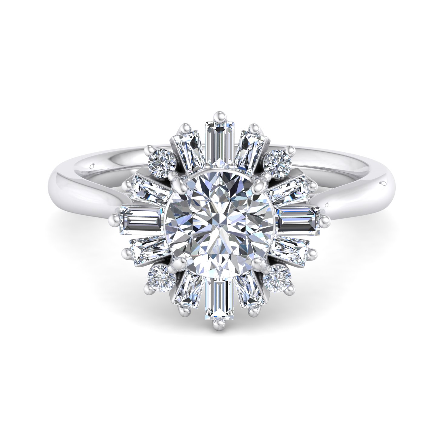 Orion Ballerina Halo Engagement Ring