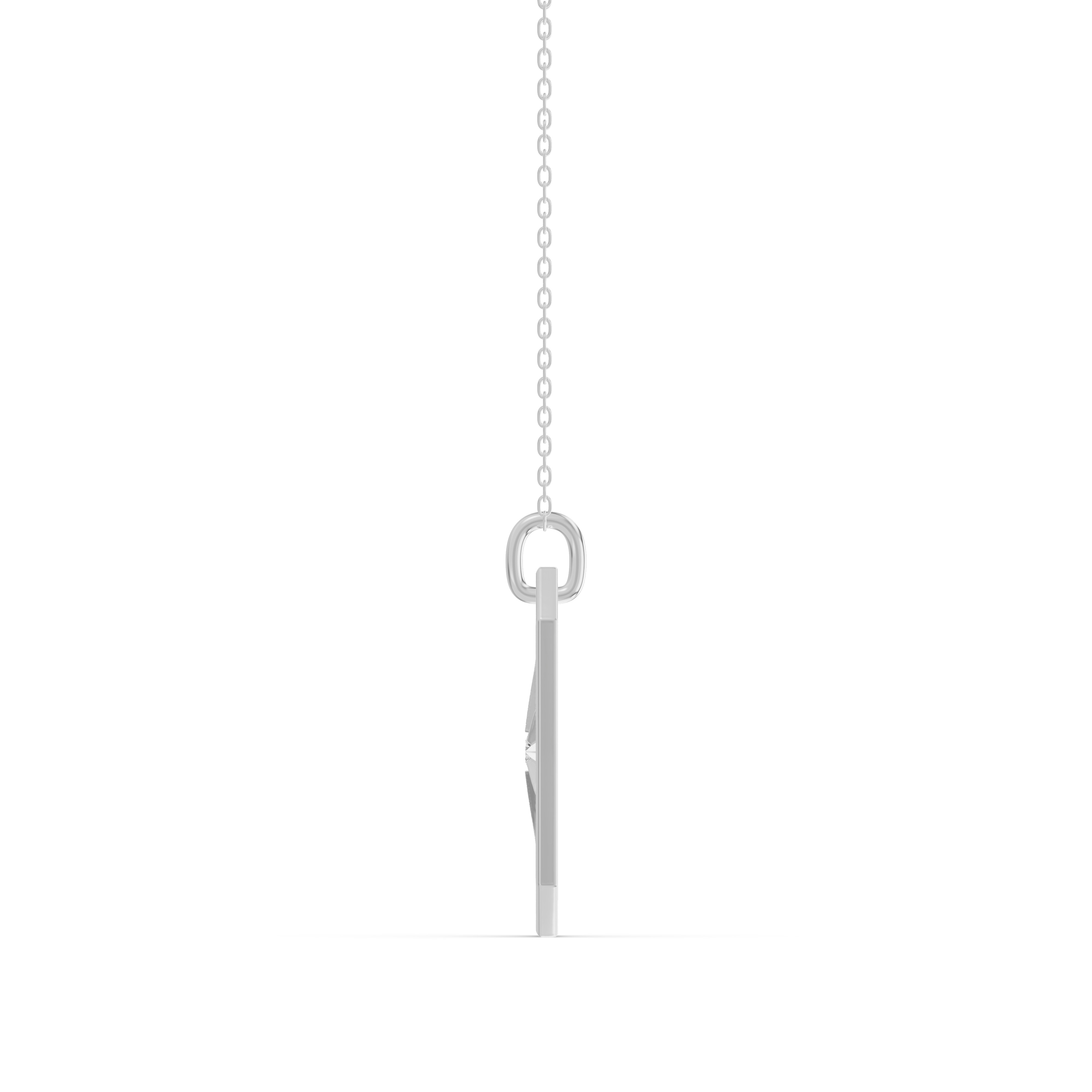 Radiant Star Pave Dog Tag Diamond Necklace