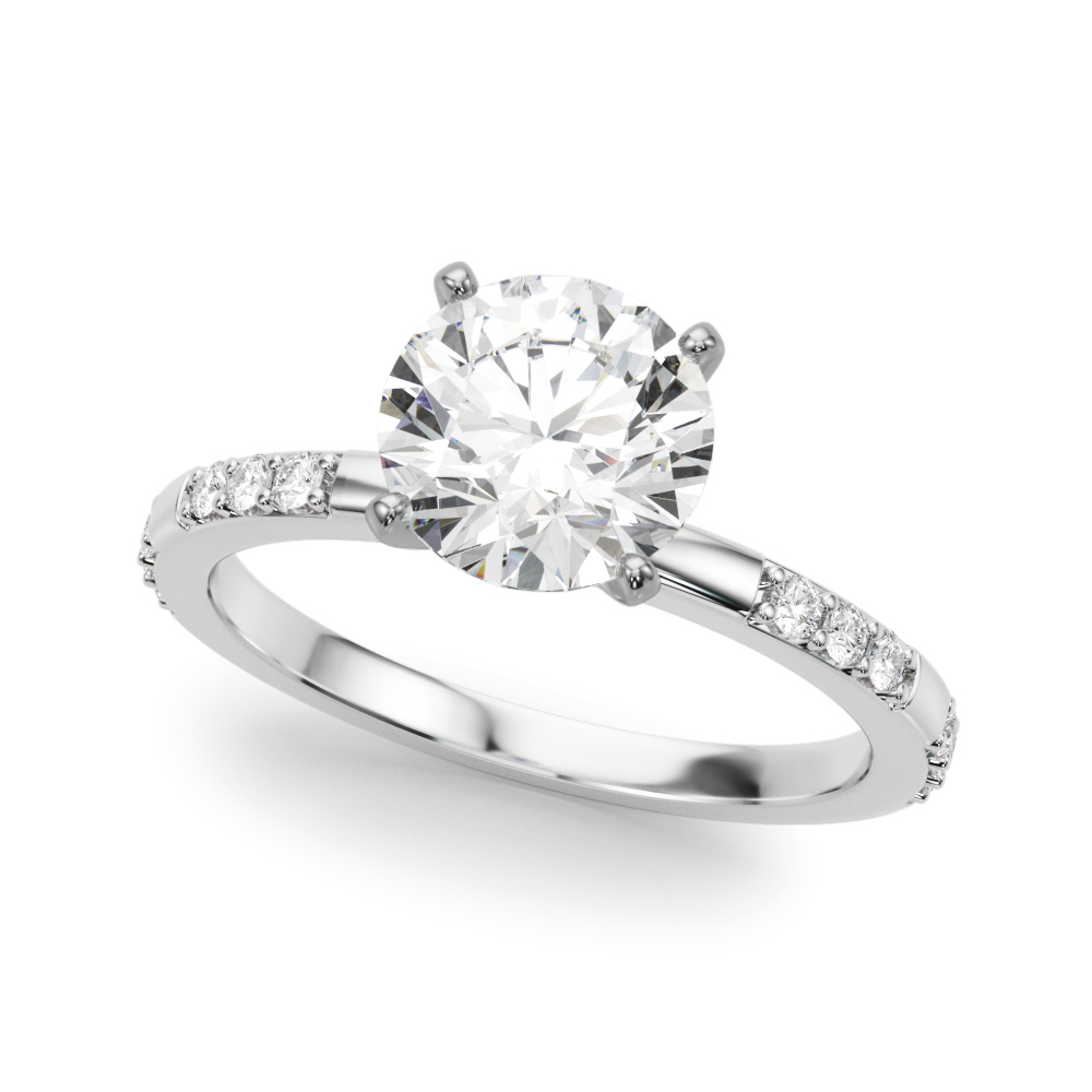 Dove Pave Engagement Ring