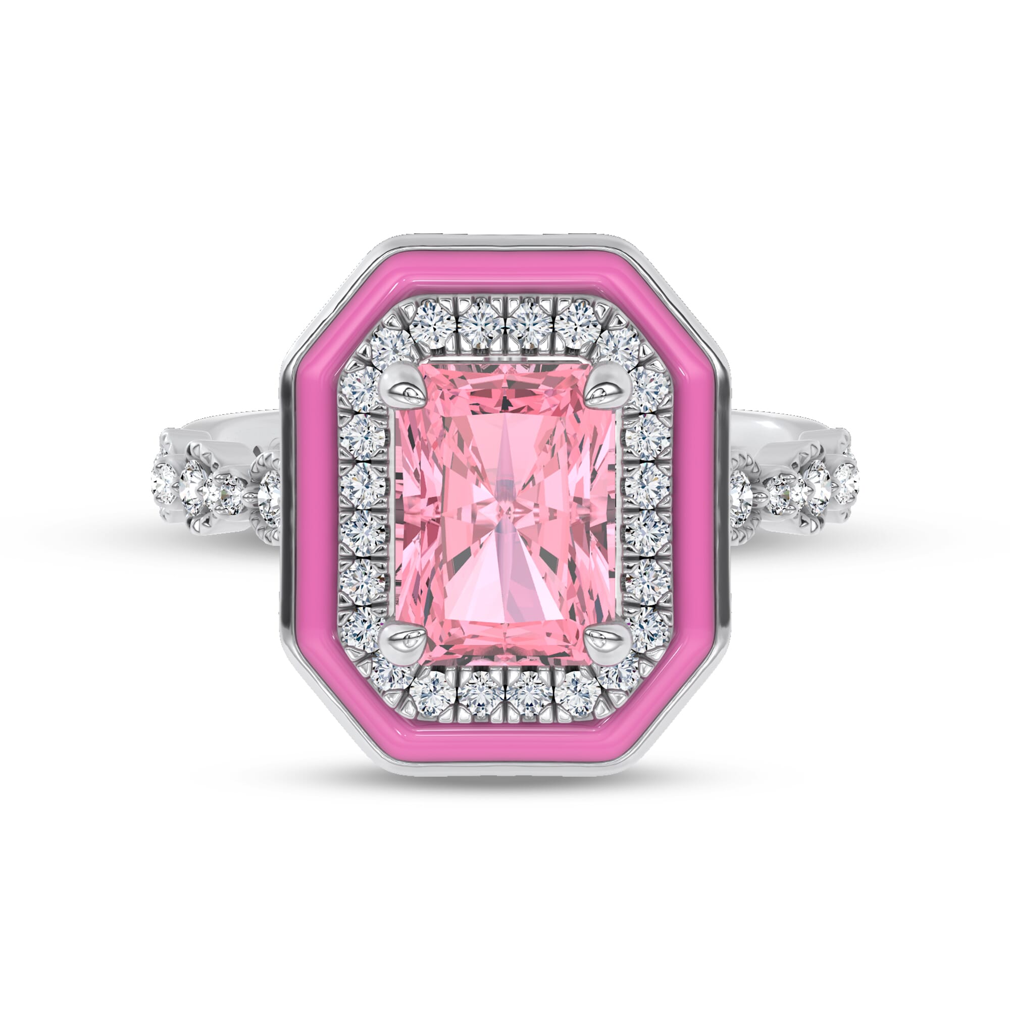 Rosave Pink Lab Diamond Icon Ring by Christian Siriano