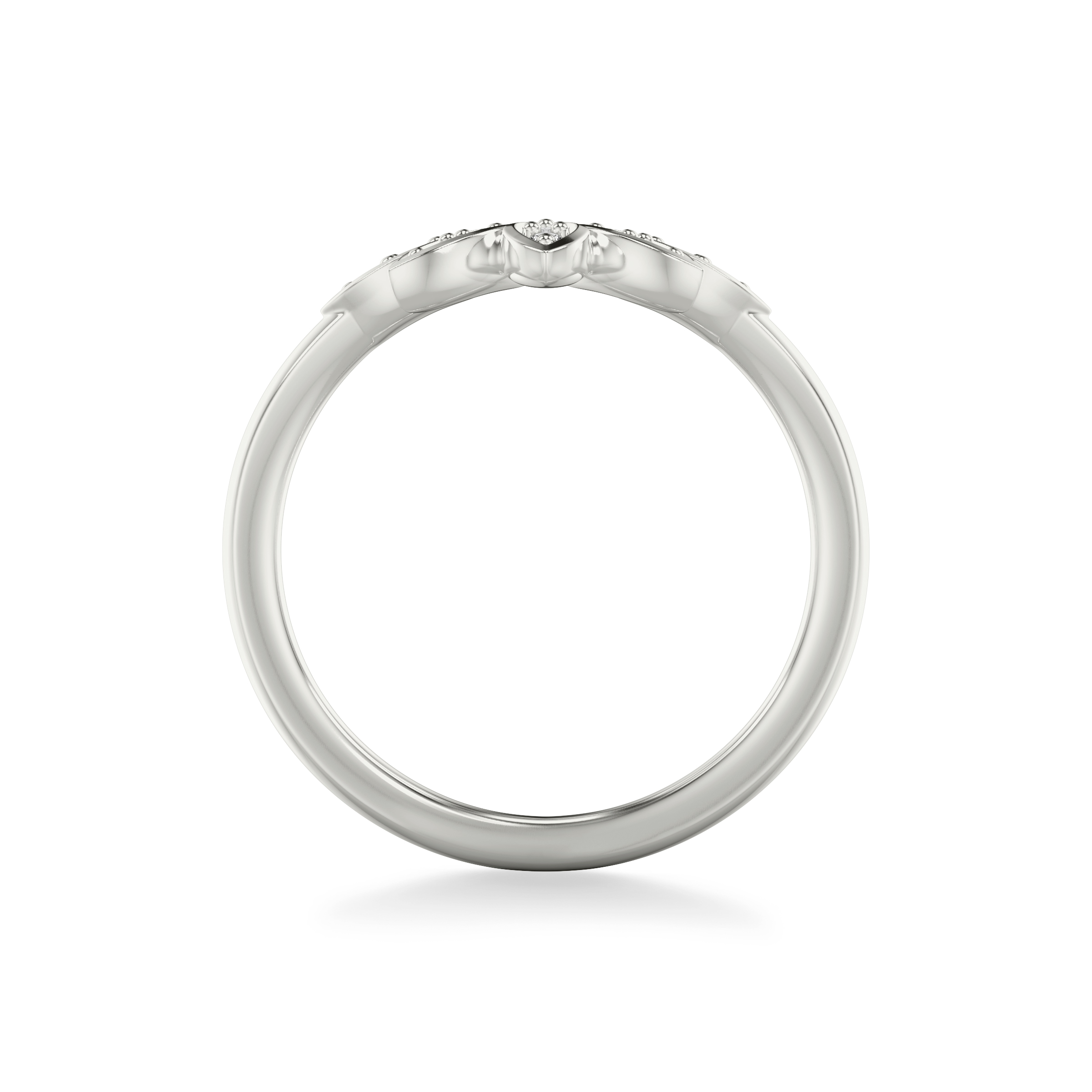 Floral Petal Diamond Band