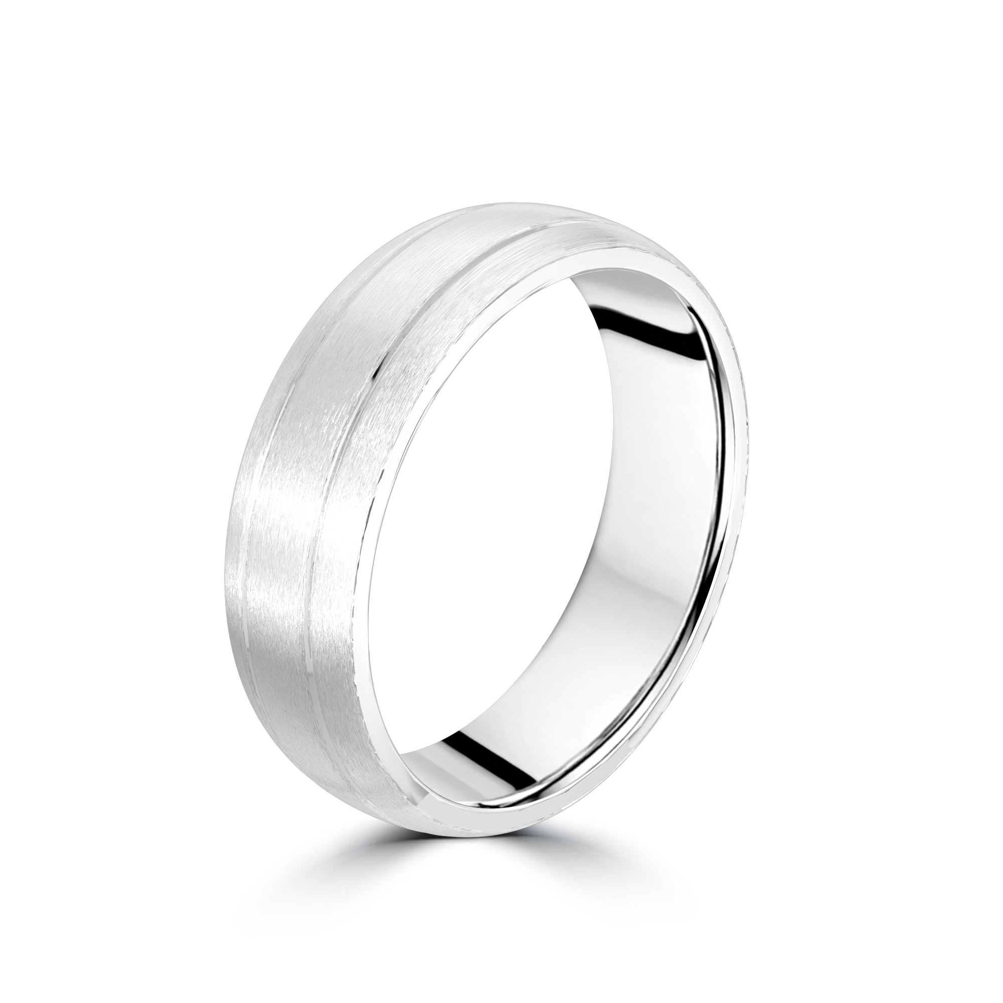 Satin Low Dome Grooved Band (6mm)