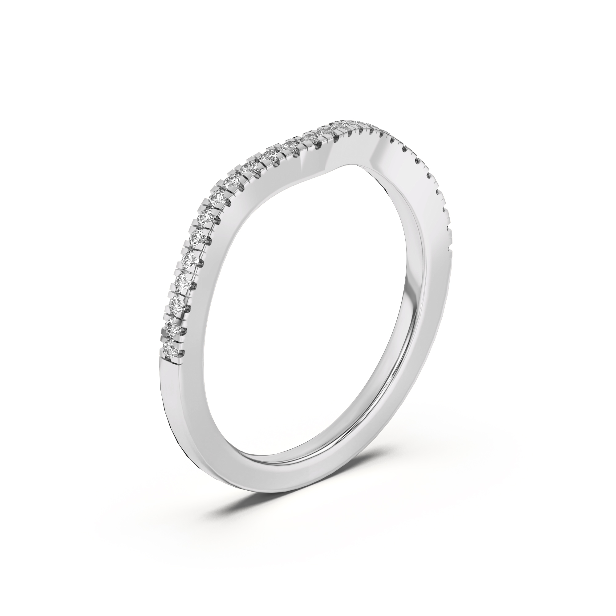 Cambridge Curved Pave Band