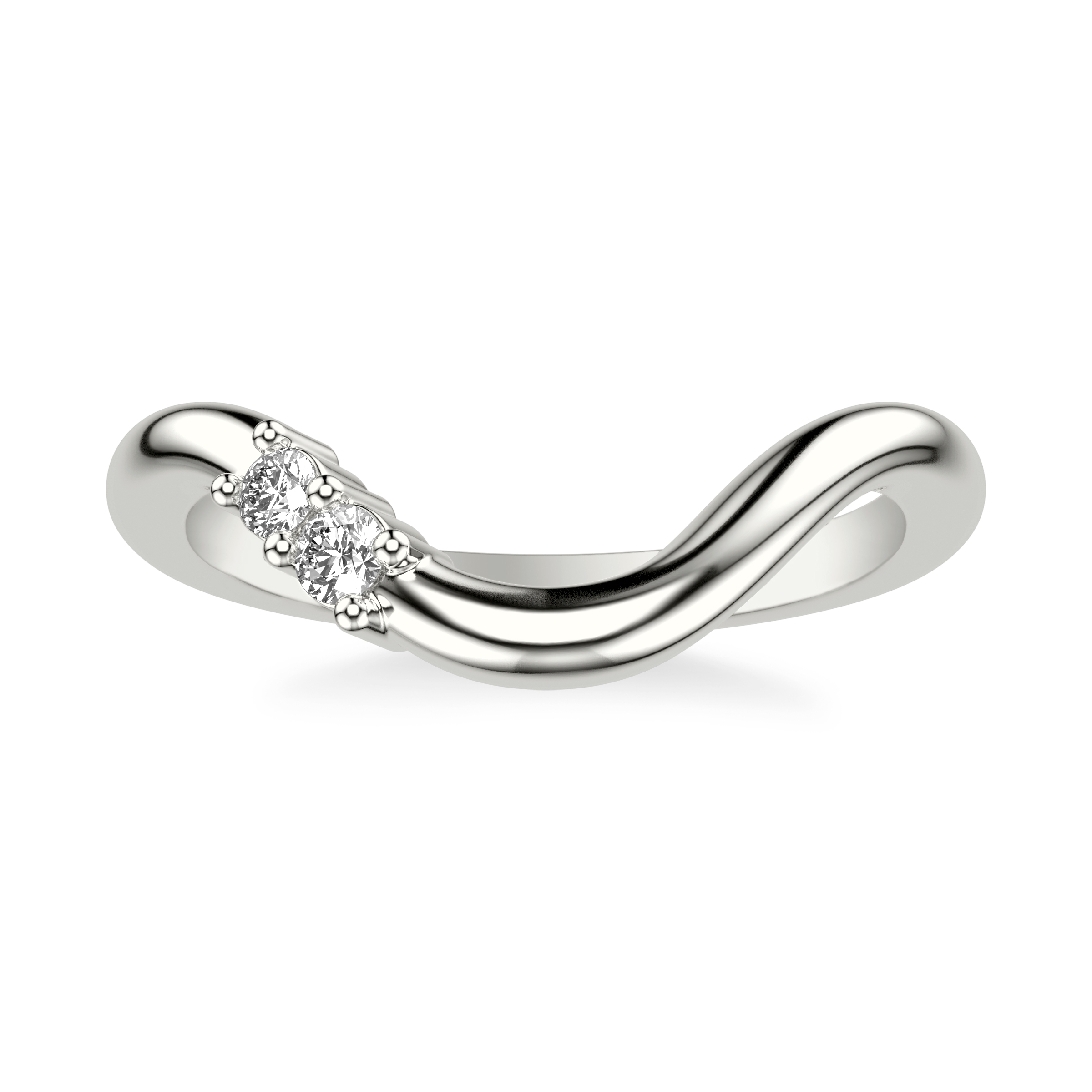 Curvelle Asymmetrical Diamond Band