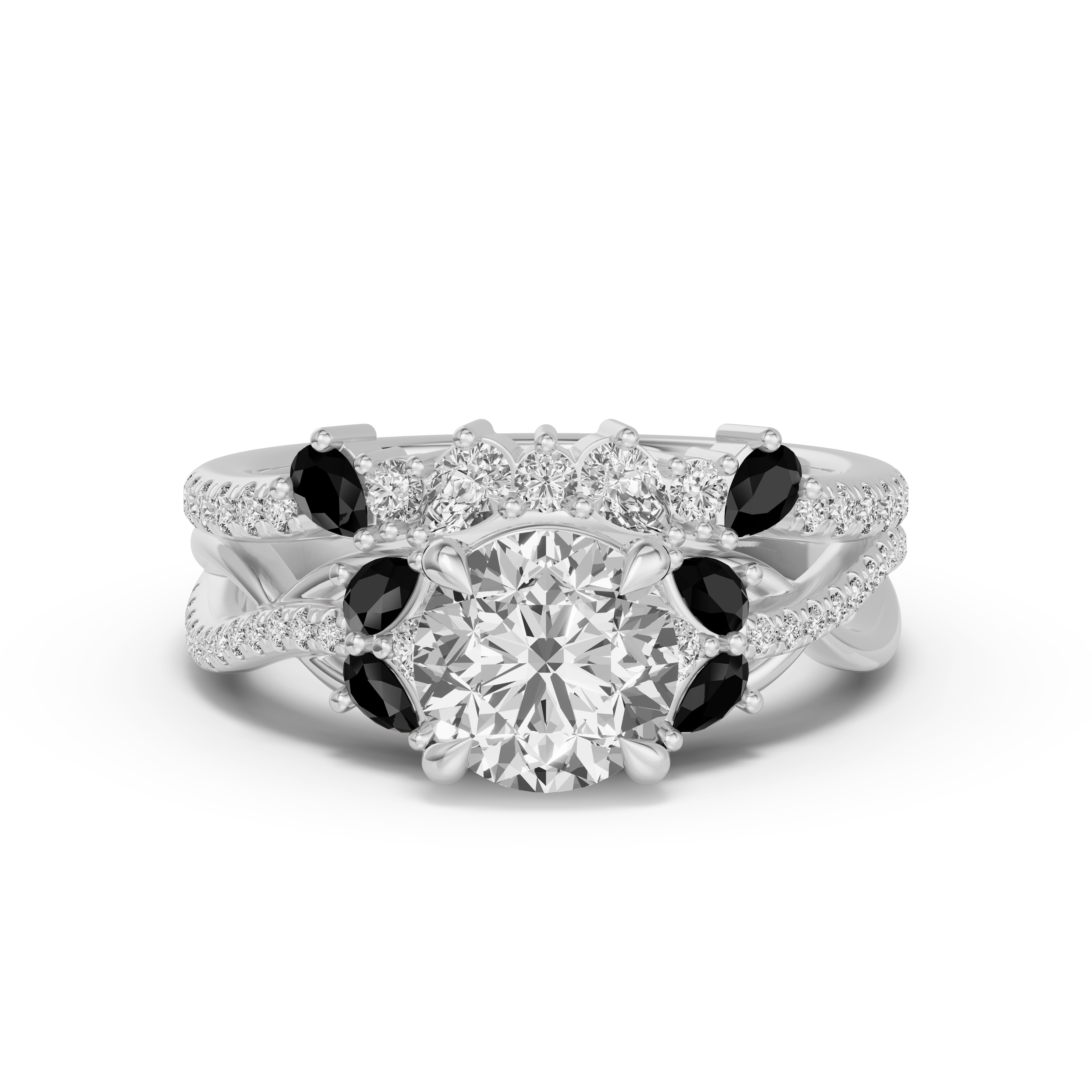Papillon Pave Black Diamond Band