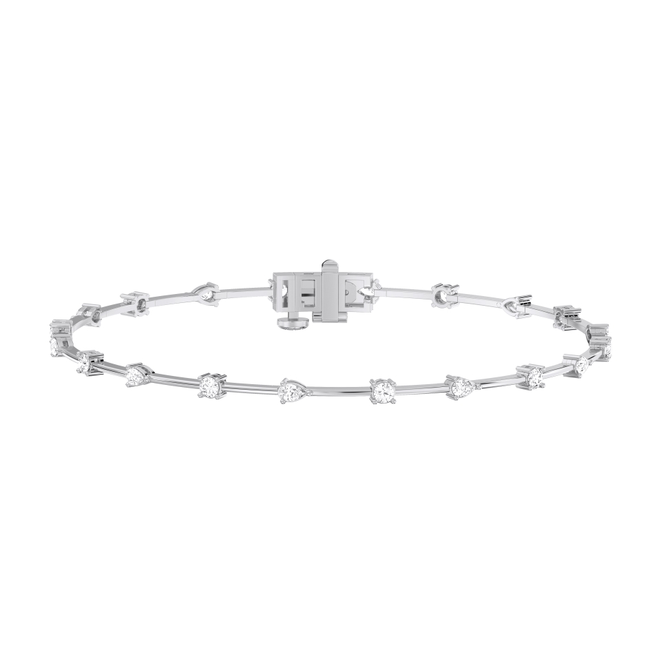 Lyric Diamond Bar-Link Bracelet