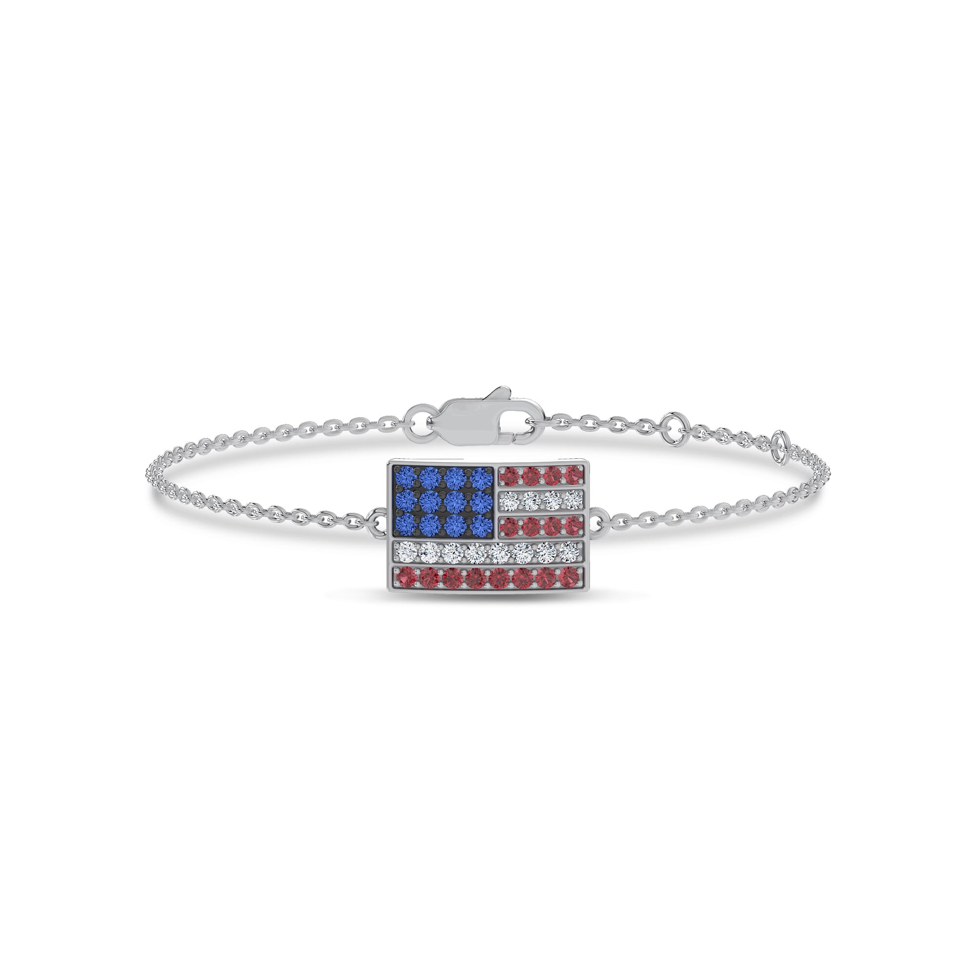 Americana Pavé Lab Diamond Flag Bracelet