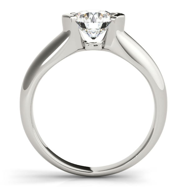 Carolina Half Bezel Solitaire Engagement Ring