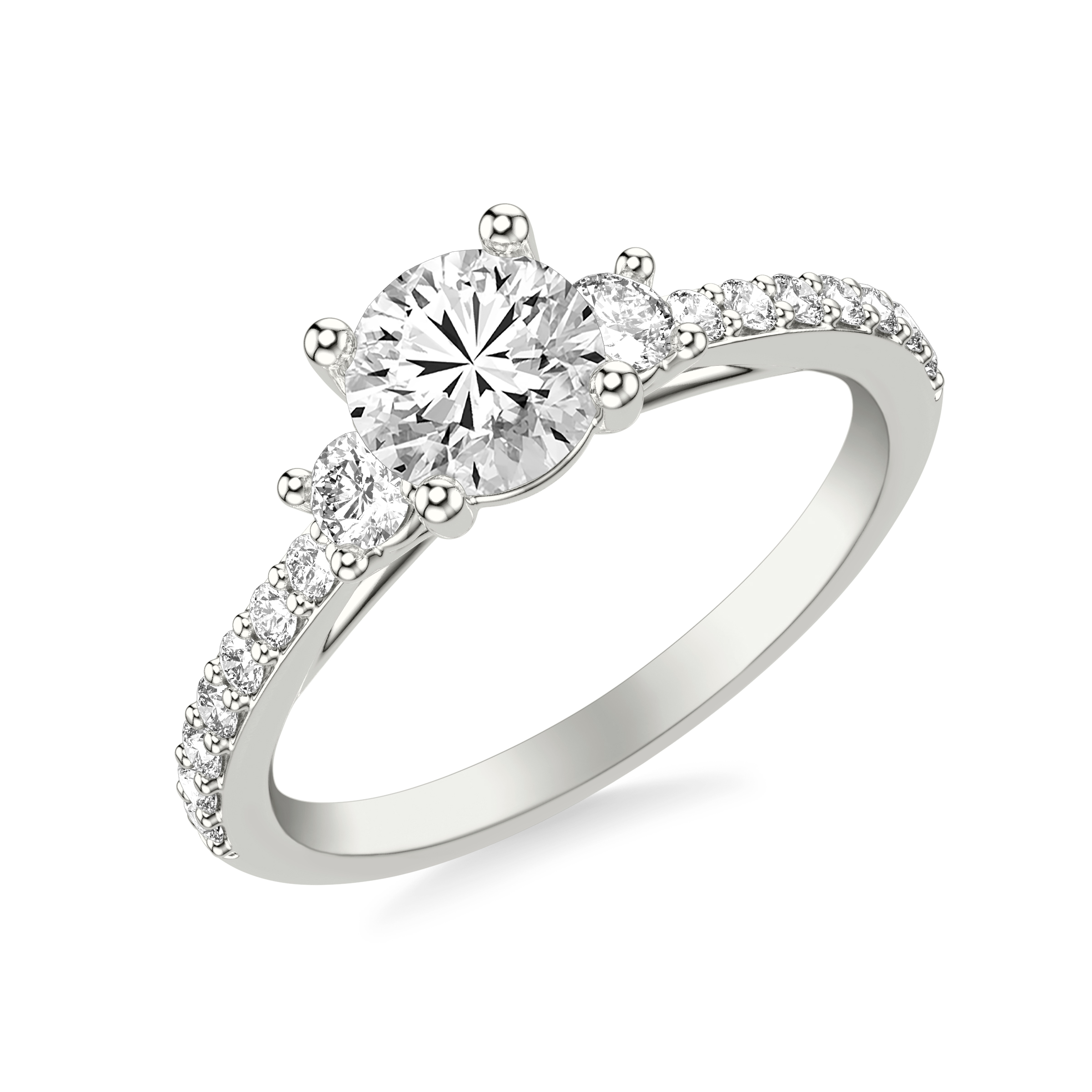 Renee Three Stone Engagement Ring