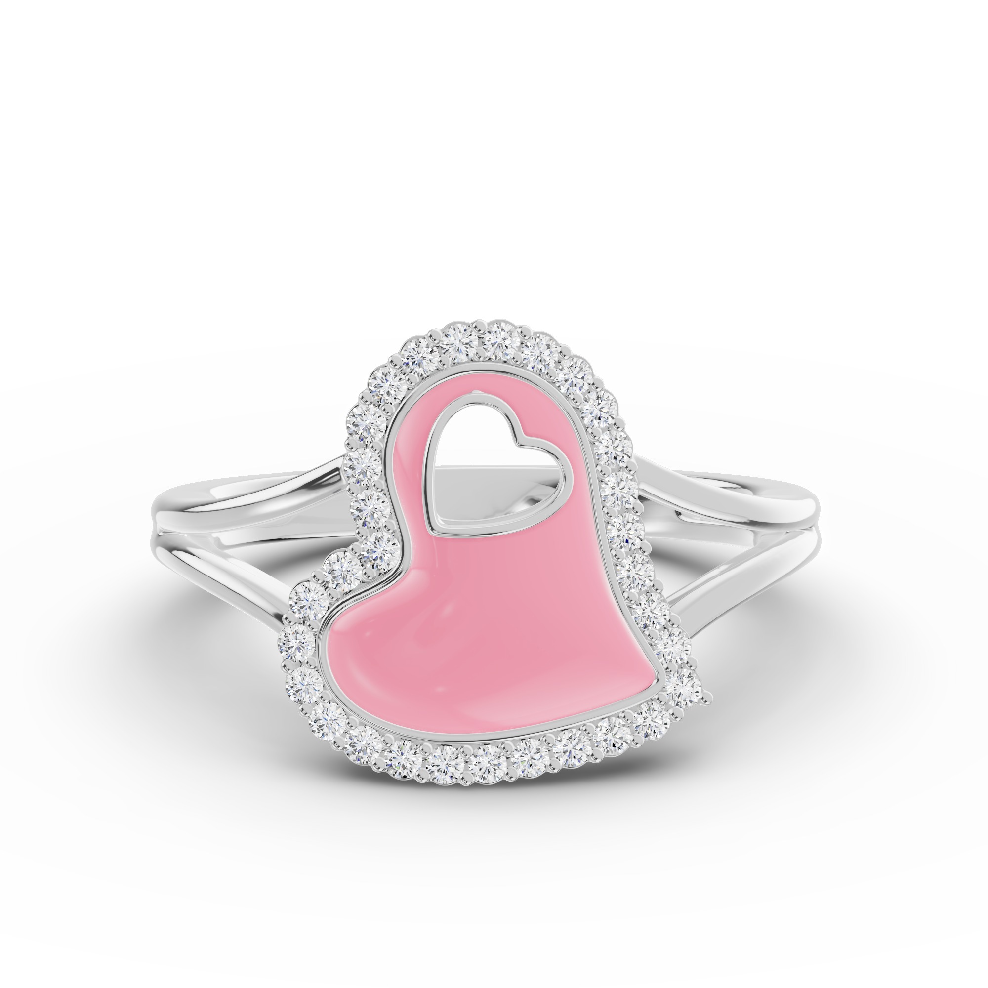Cherish Pave Heart Ring