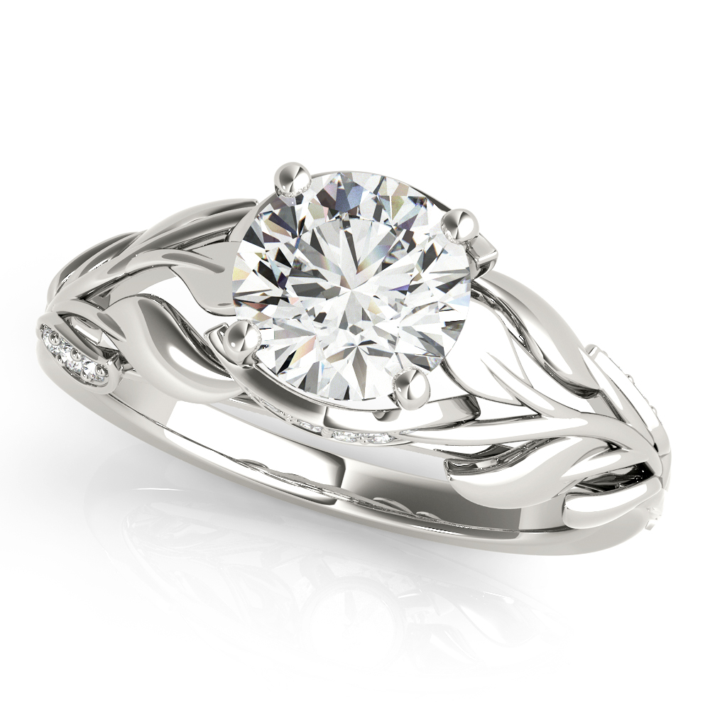 Samara Nature Inspired Engagement Ring With Diamond Accents